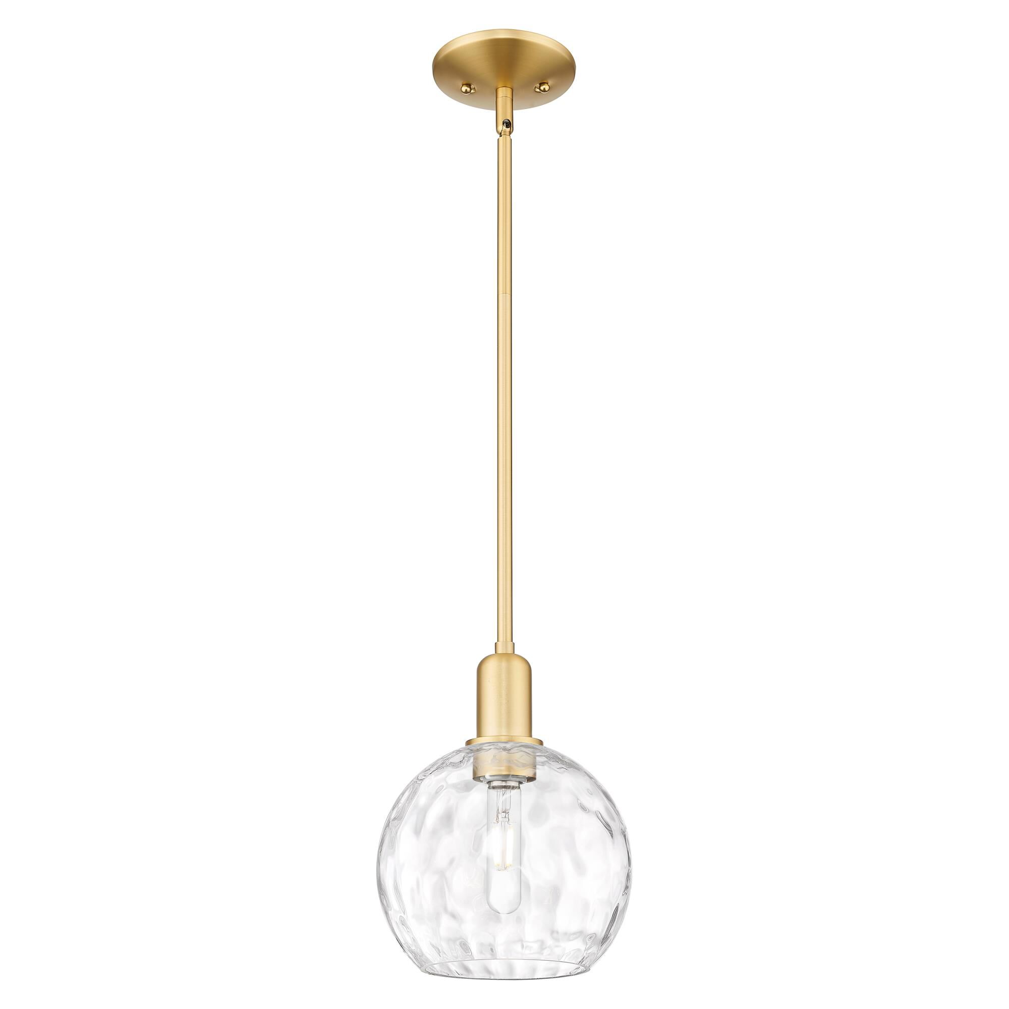 Shown in Satin Gold finish and Clear Water glass