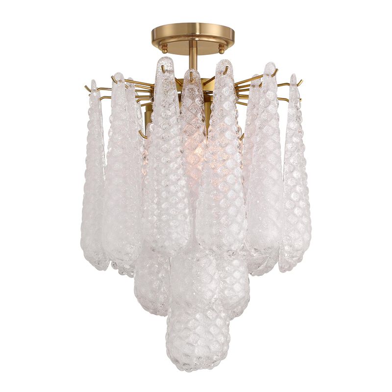 Ollie 14 Inch 4 Light Semi Flush Mount by Crystorama