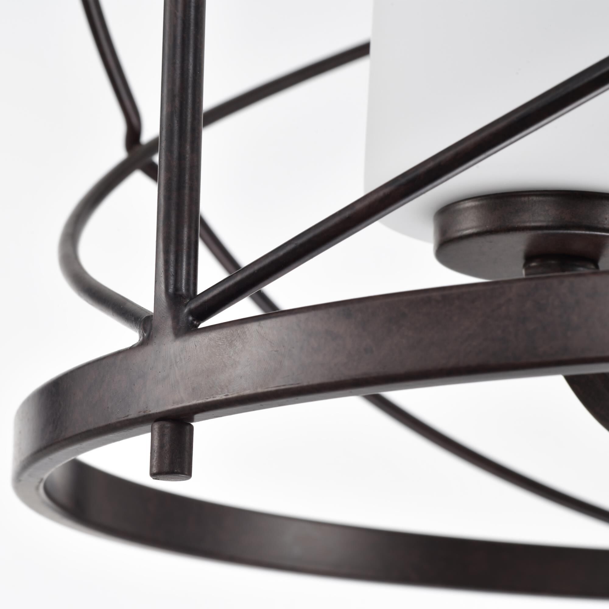 Shown in Old Bronze finish and Etched Opal glass