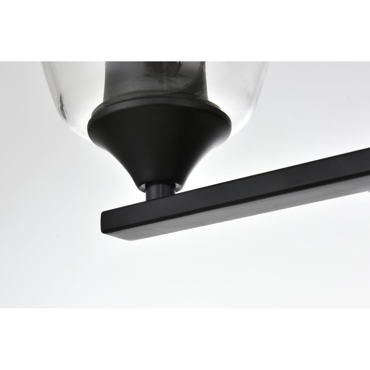 Shown in Black  finish and Clear glass