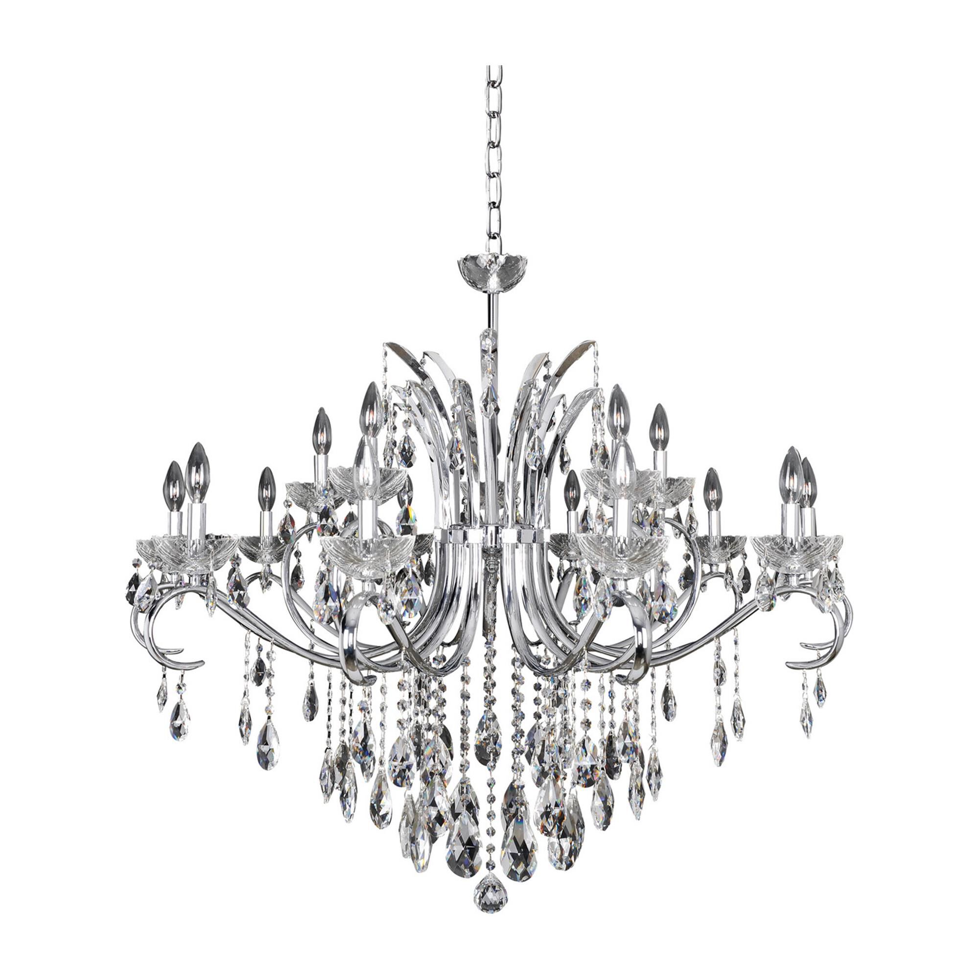 Shown in Chrome finish and Firenze Clear crystal