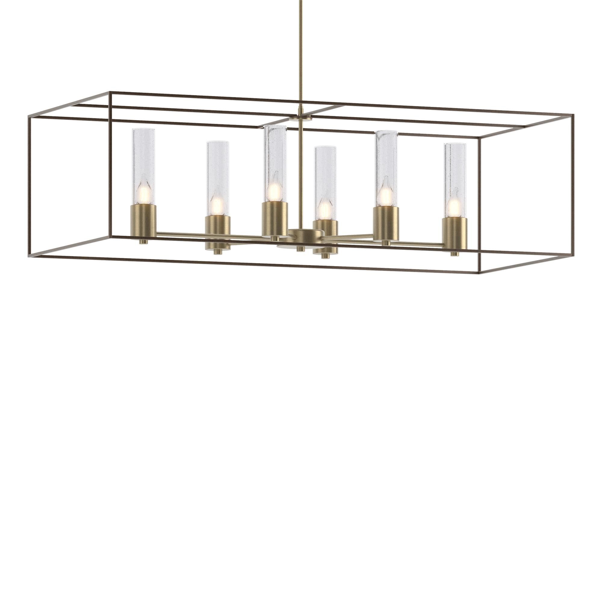 Shown in Soft Gold finish and Clear glass and Bronze accent
