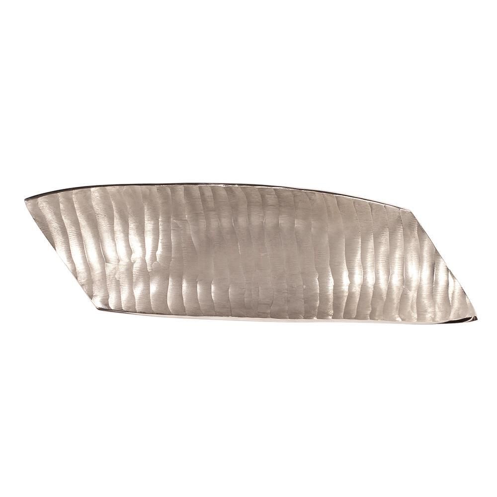 Chisel Texture Nickel Aluminum Tray Tray by Howard Elliott Collection