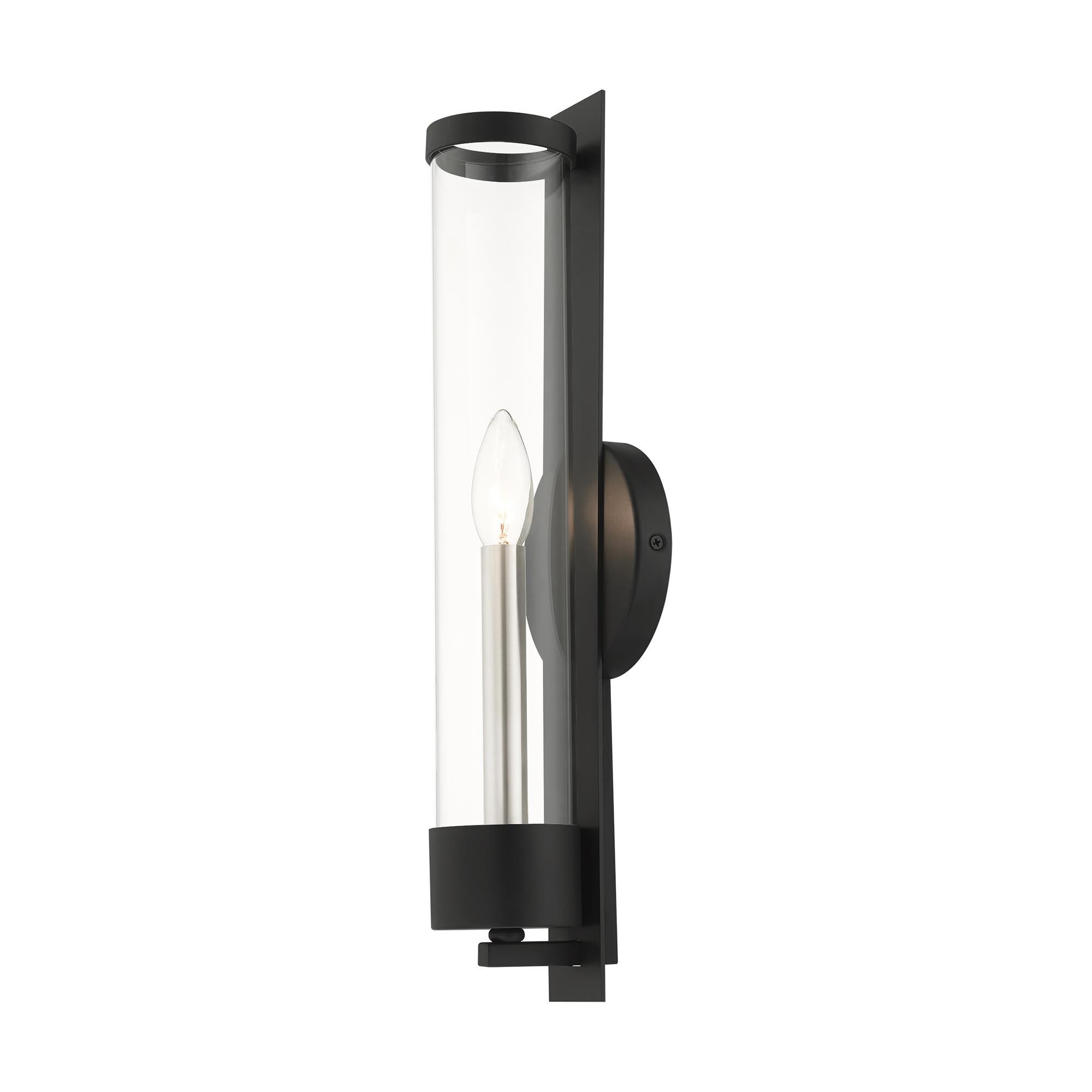 Shown in Black finish and Clear glass and Clear Glass shade