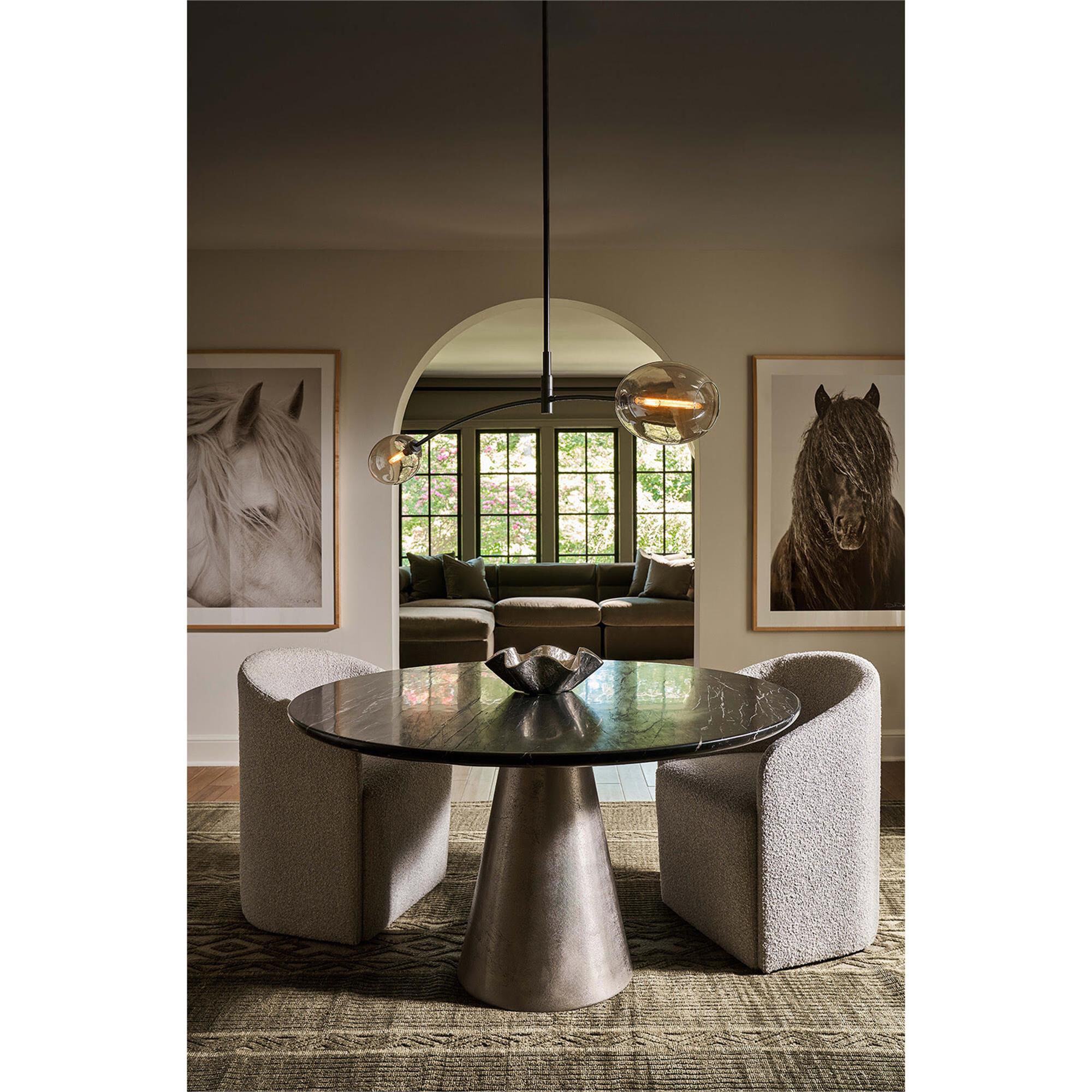 Shown in Oil Rubbed Bronze finish and Champagne glass