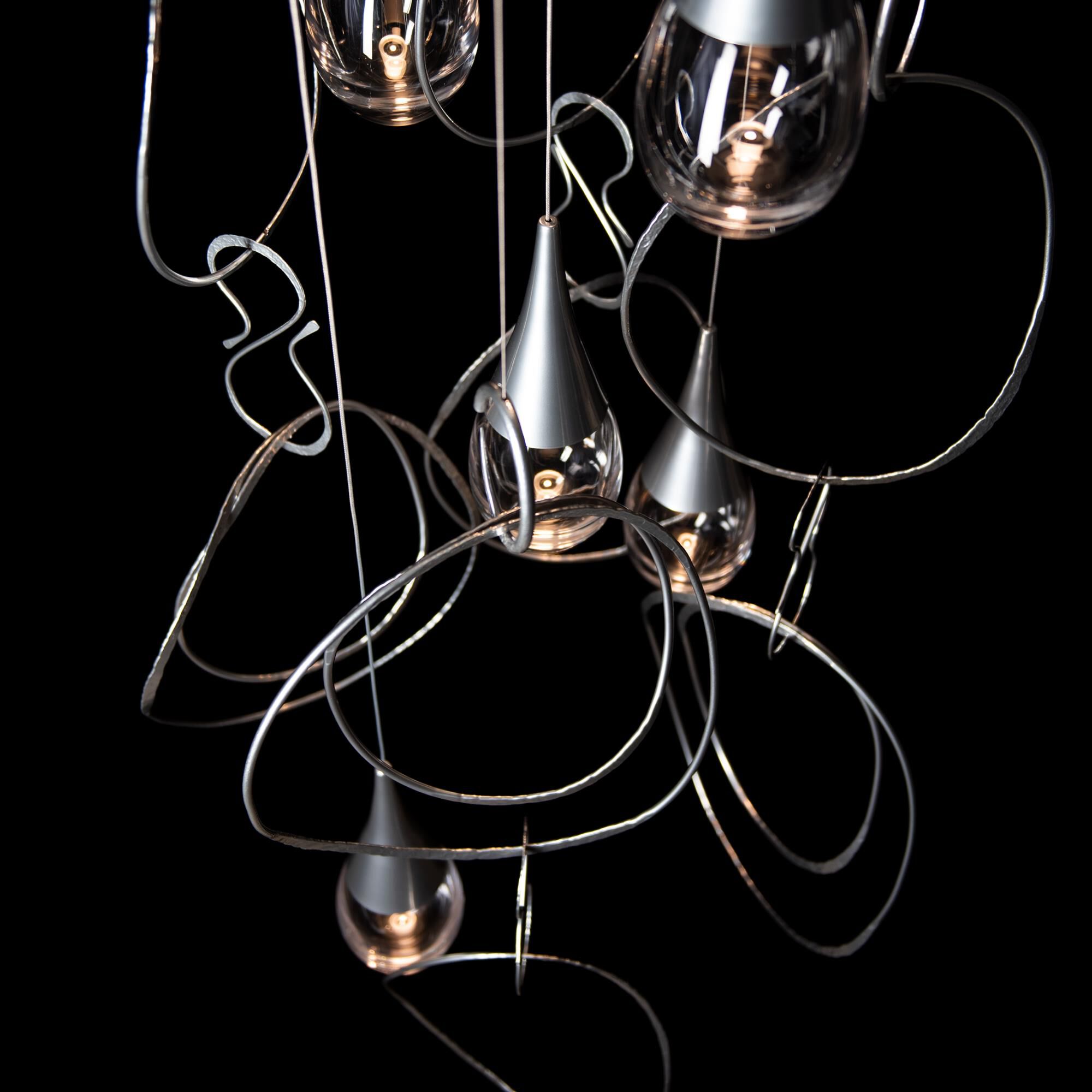 Shown in Sterling finish and Clear glass