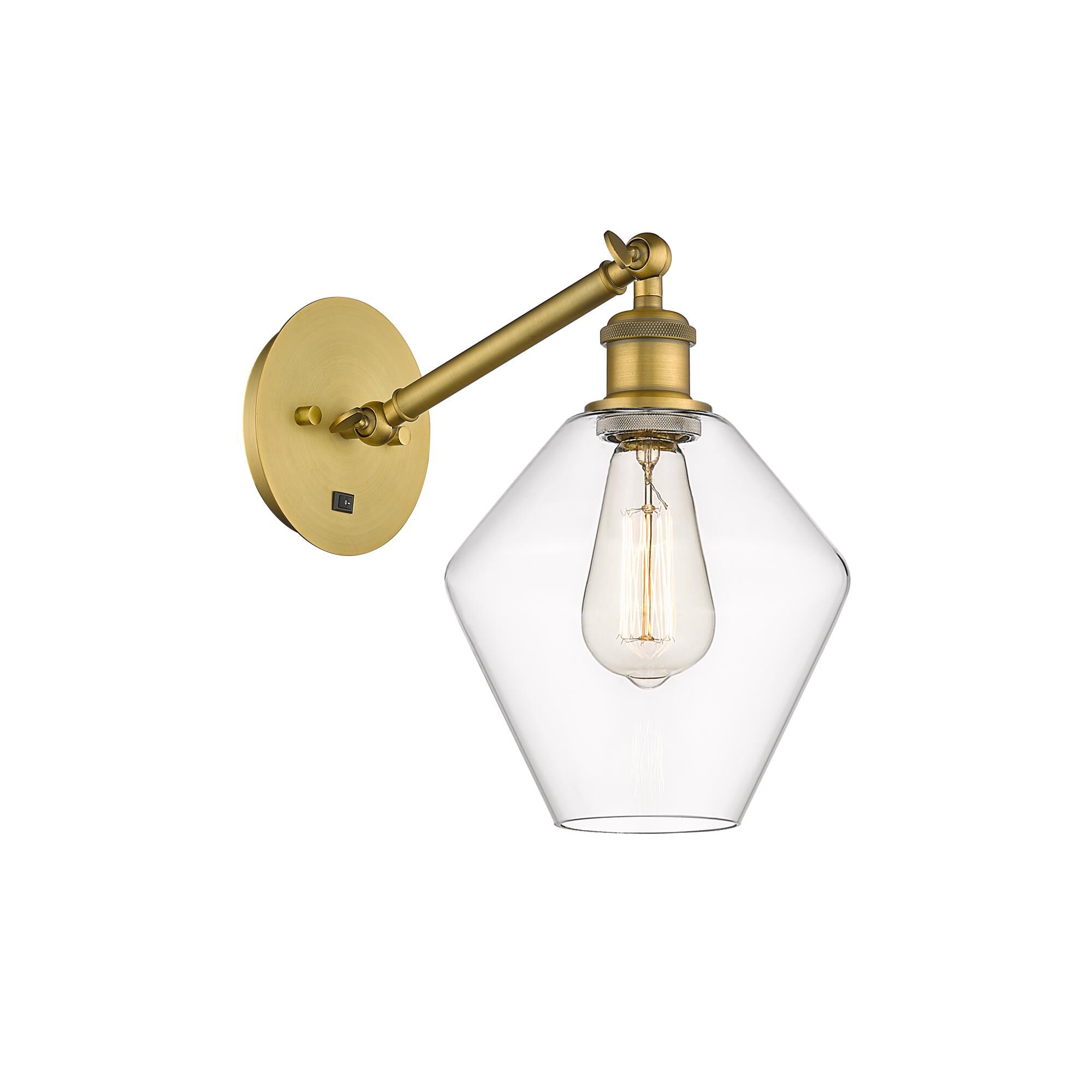 Shown in Brushed Brass finish and Clear Cindyrella 8