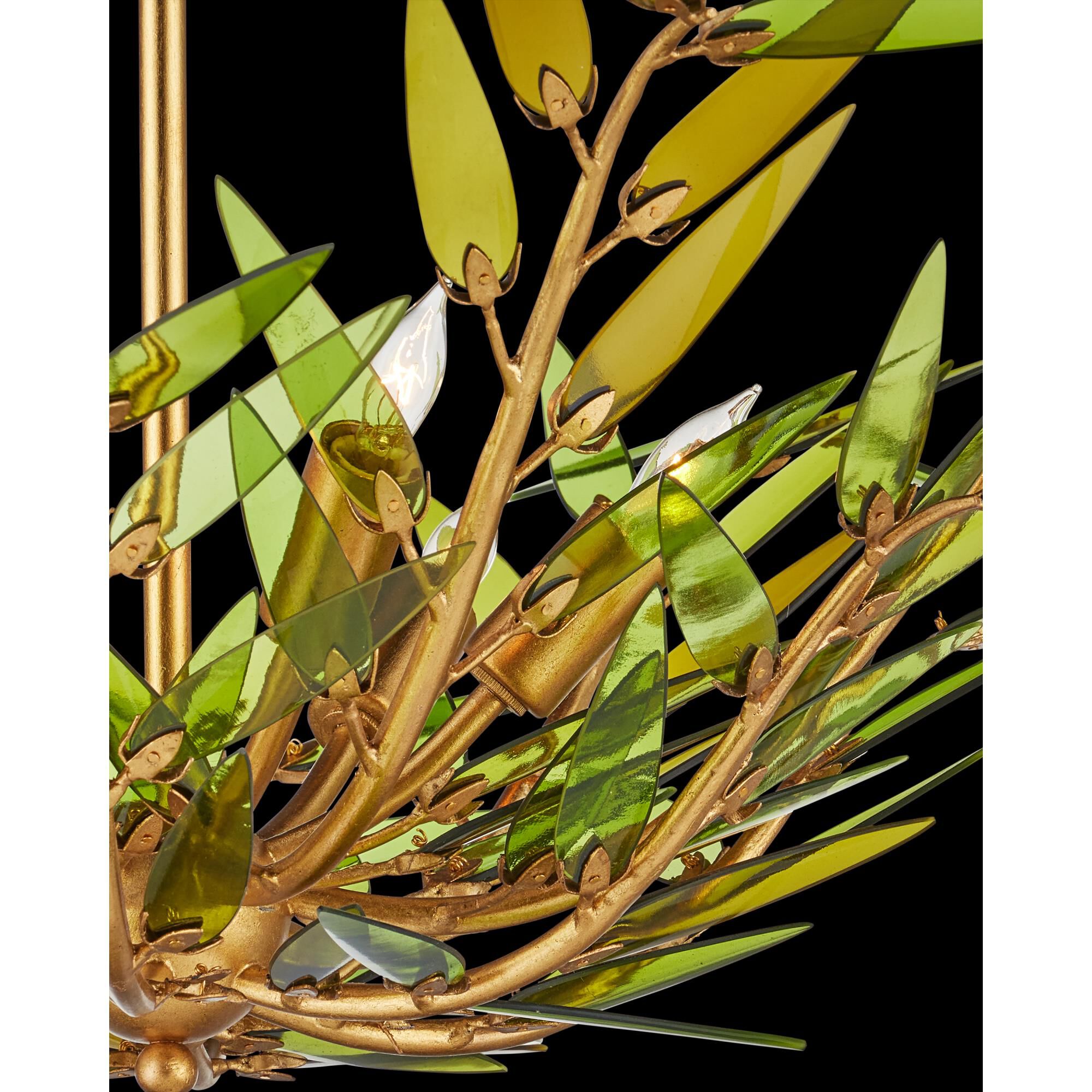 Shown in Green, Contemporary Gold Leaf and Contemporary Gold finish