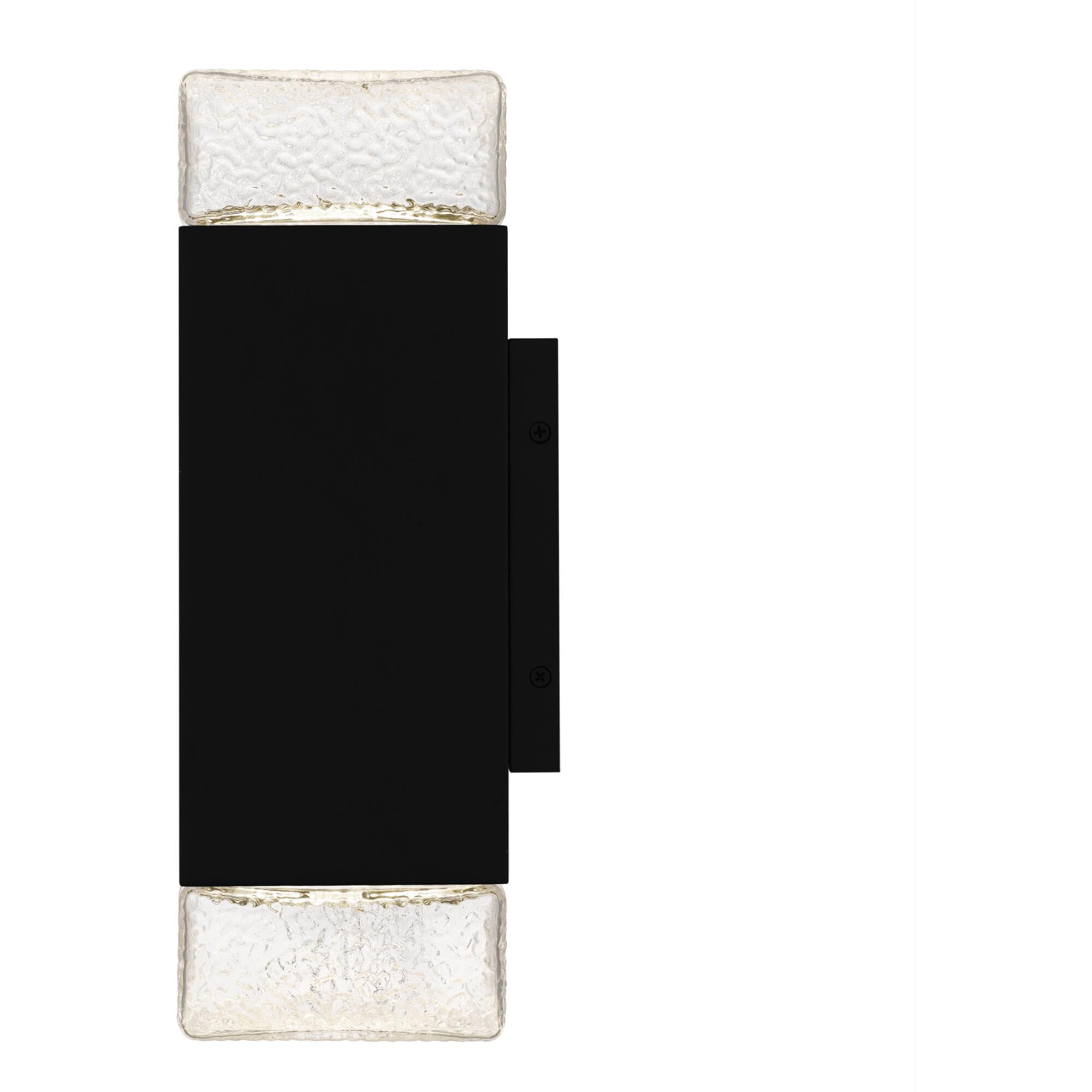 Shown in Matte Black finish and Clear Textured Glass shade