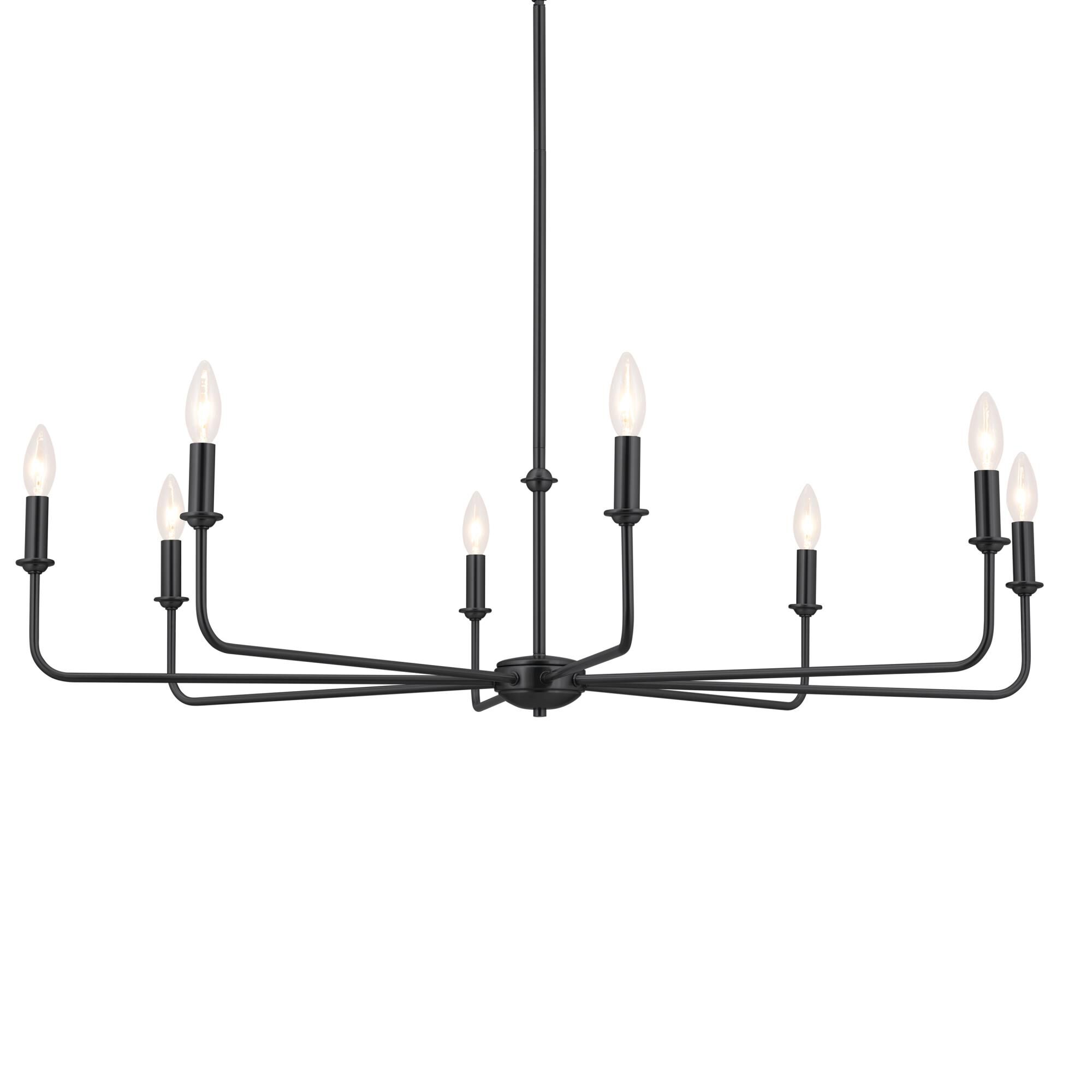 Shown in Black finish and Fabric and Bell shade