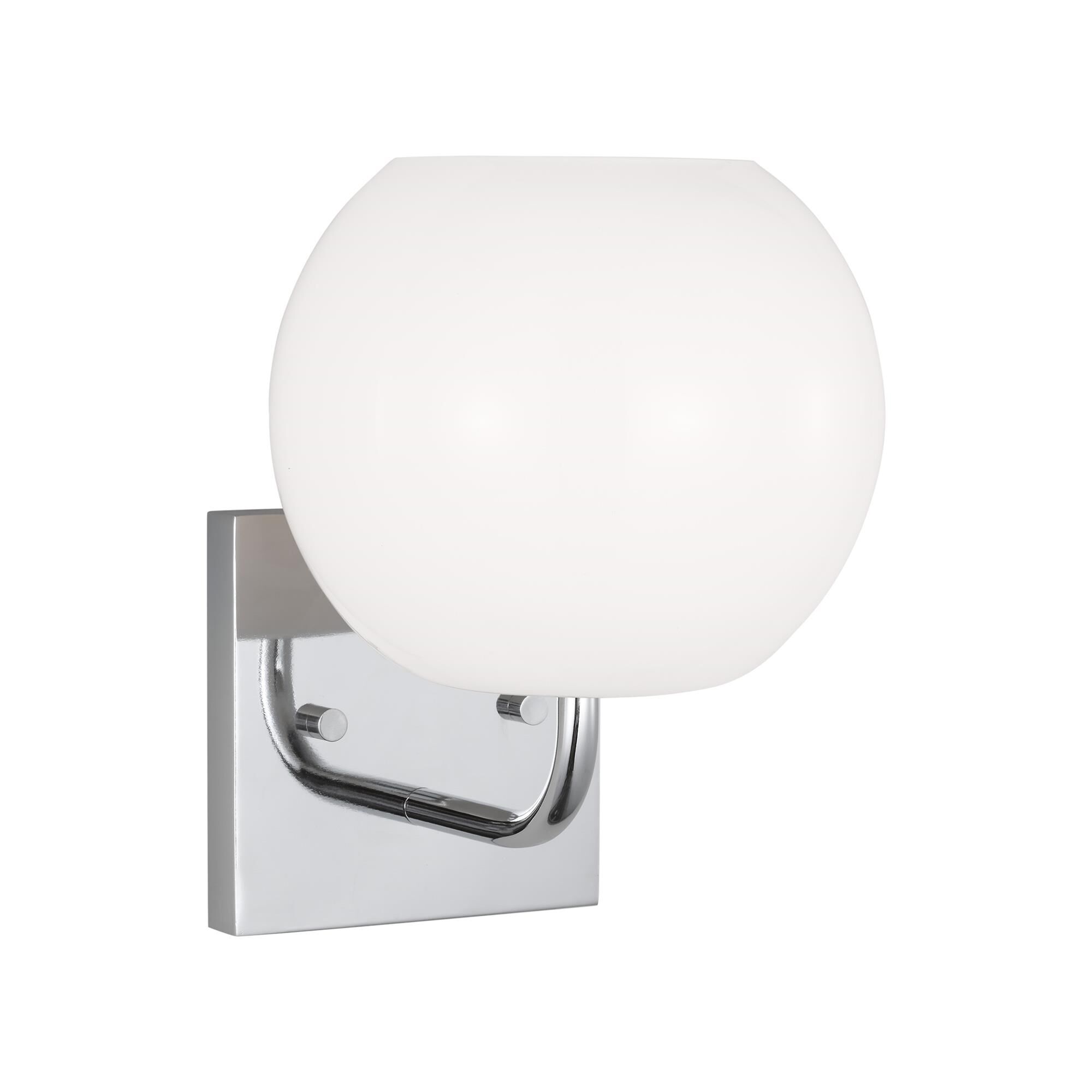 Shown in Chrome finish and Opal Glass shade