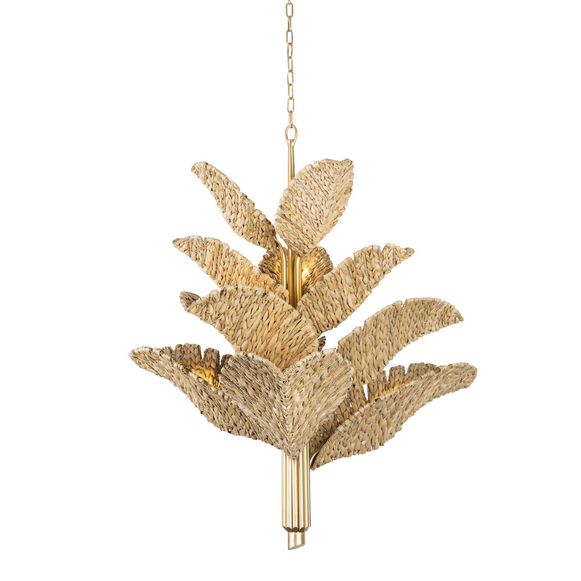 Shown in French Gold/Natural Seagrass finish and Natural Seagrass With Lampakanay Rope shade