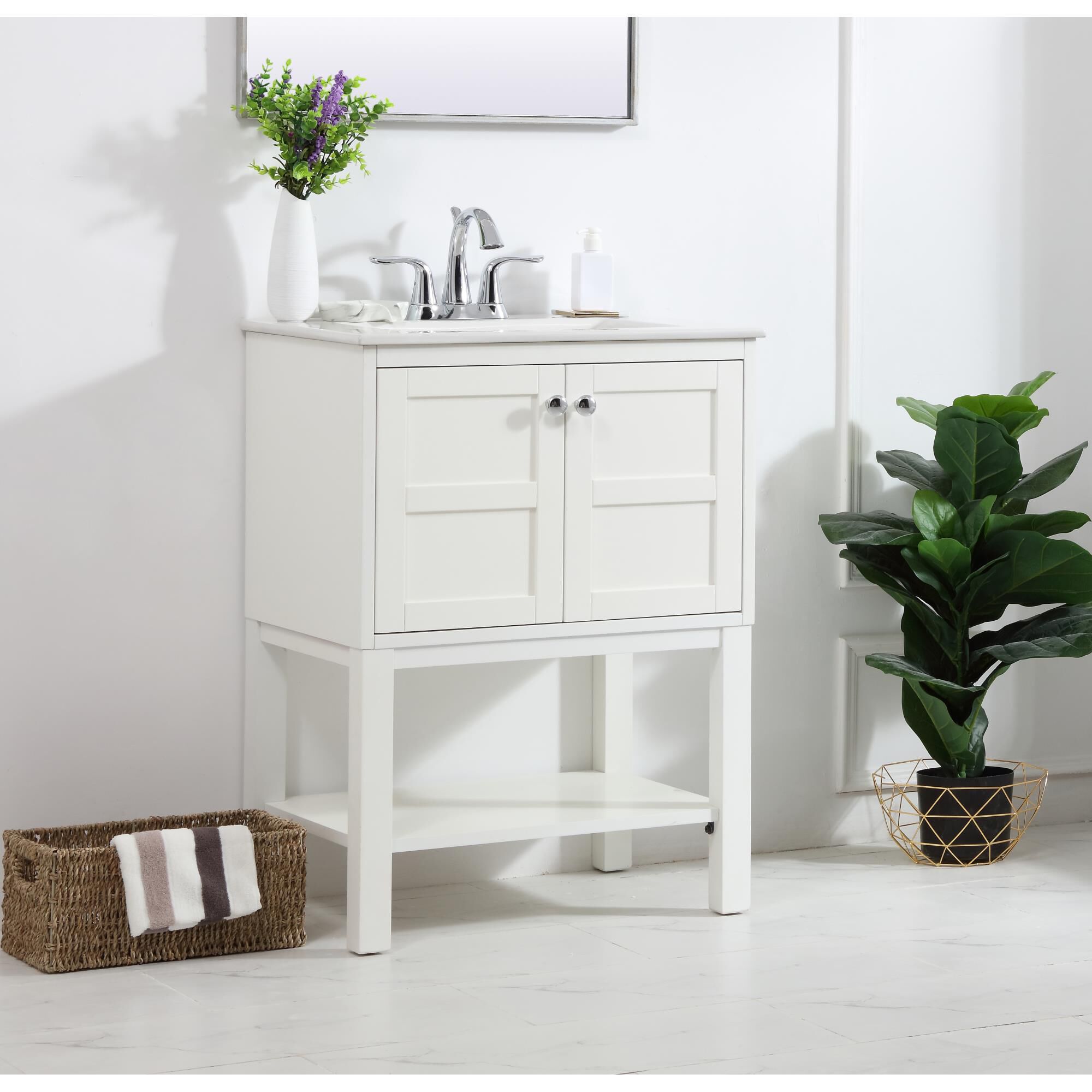 Shown in White finish