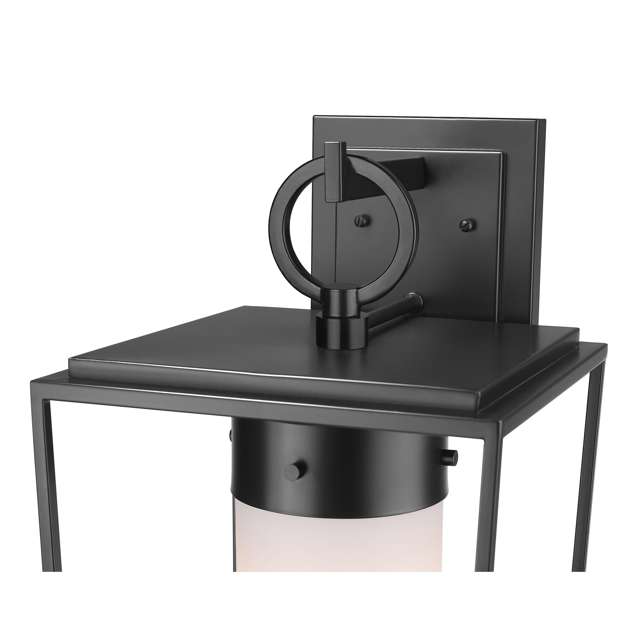 Shown in Black finish and Glass shade