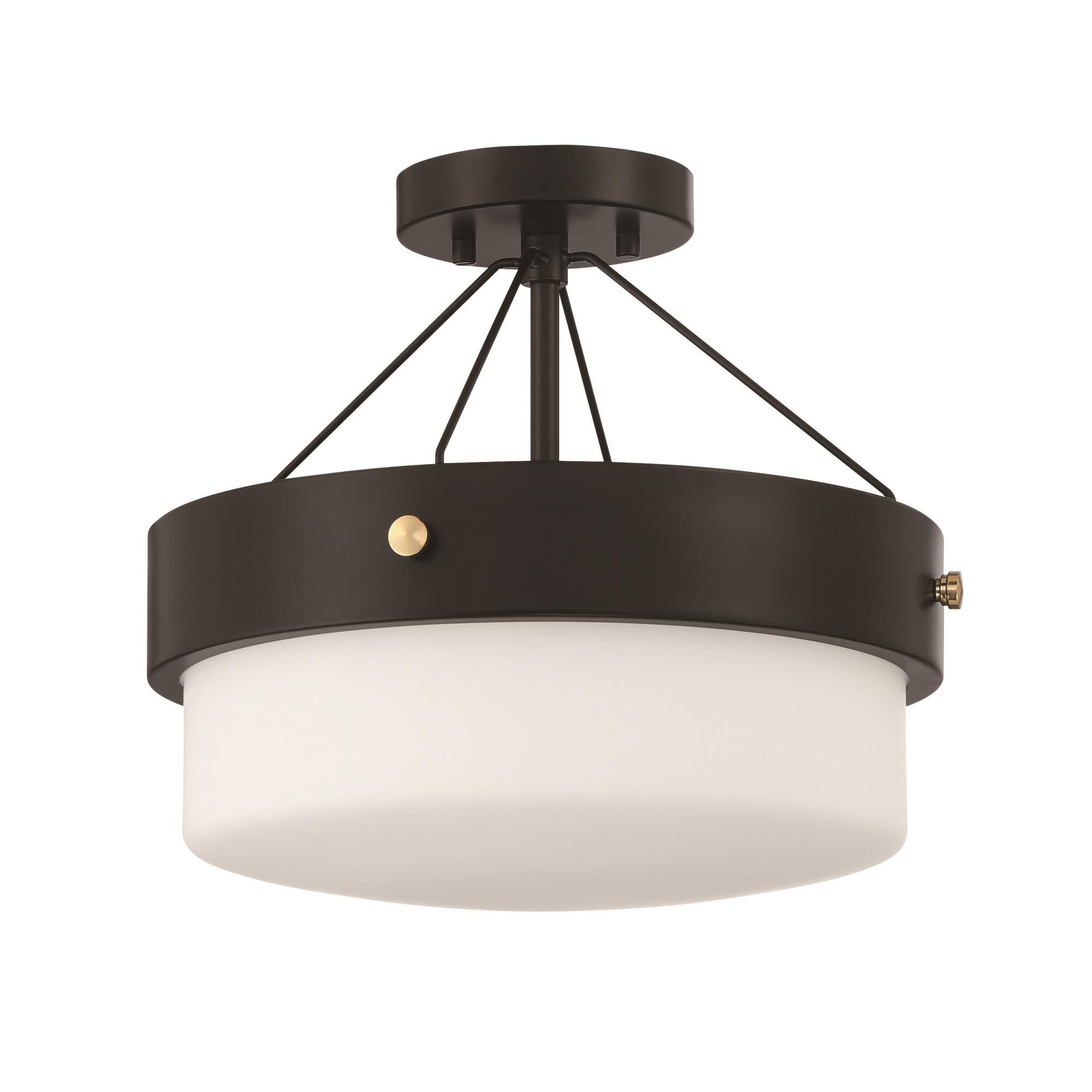 Oak Street 13 Inch 2 Light Semi Flush Mount by Craftmade
