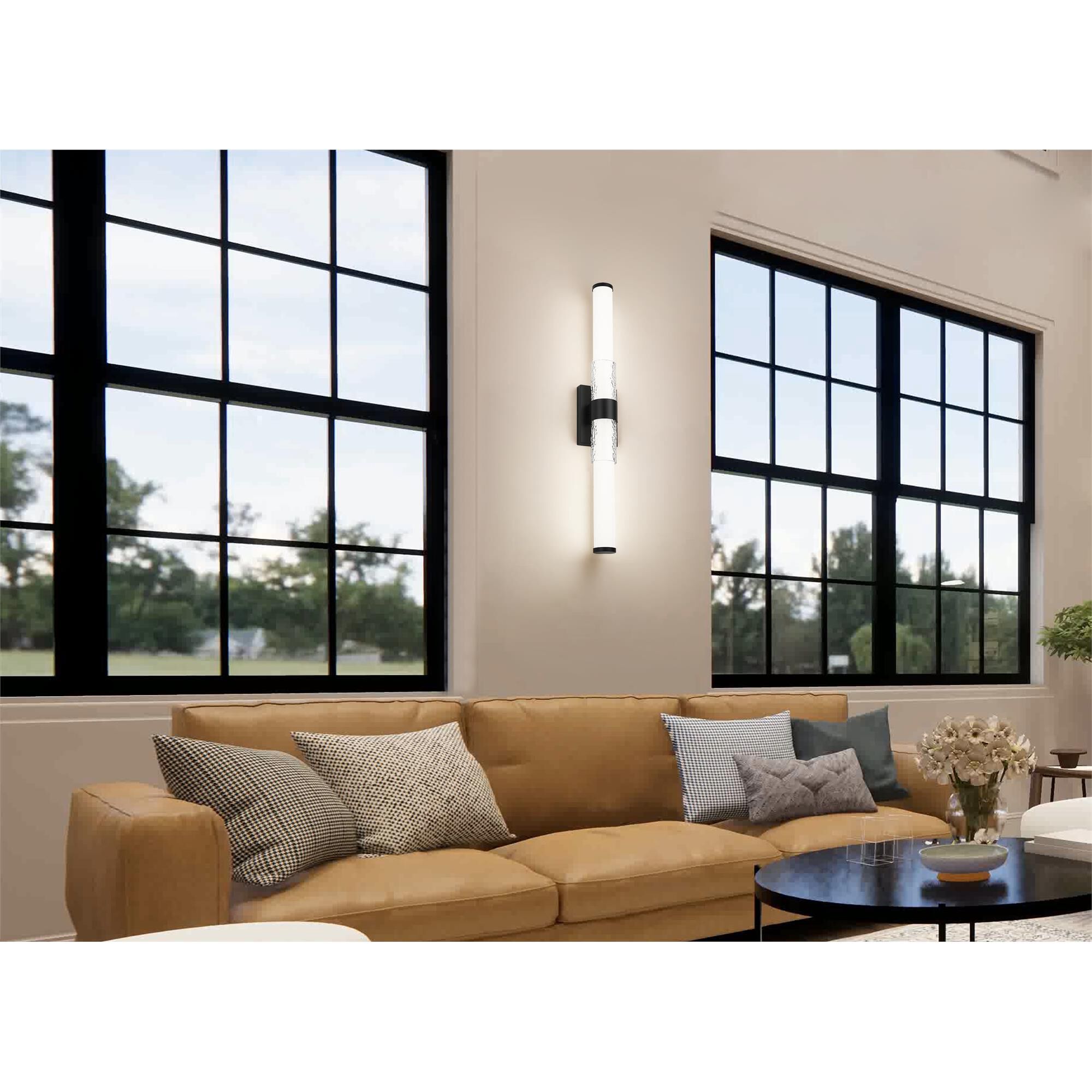 Shown in Matte Black finish and Matte Opal glass and Matte Opal shade