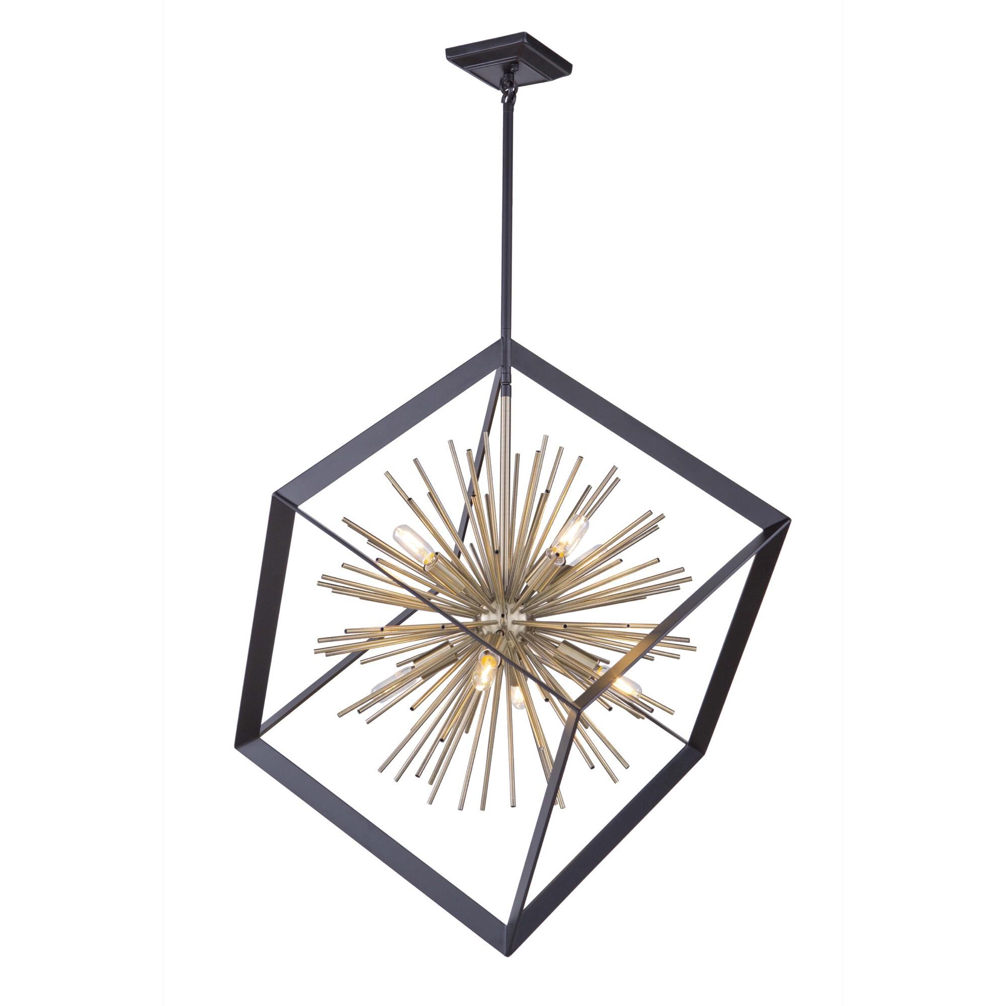 Shown in Matte Black - Satin Brass finish