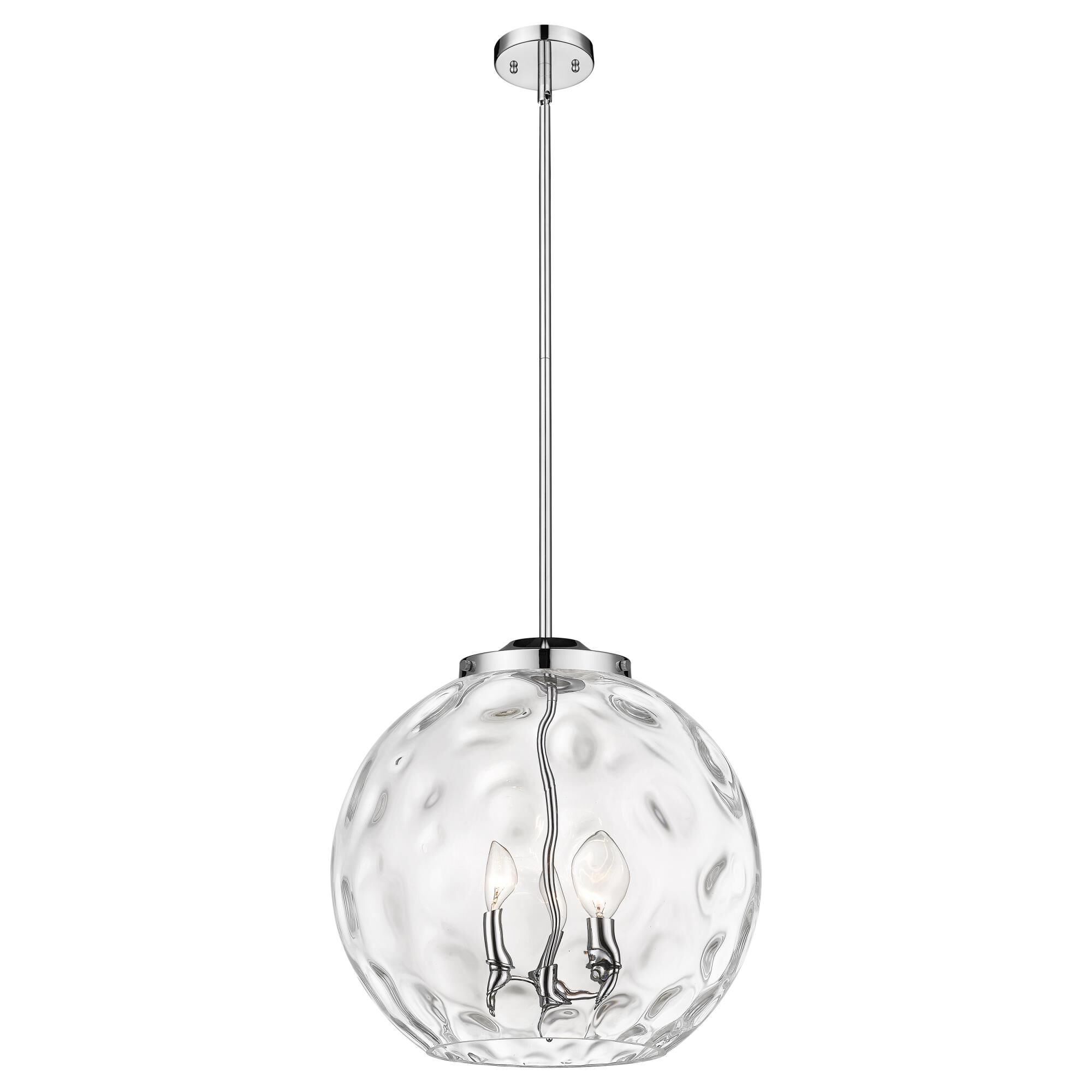 Shown in Polished Chrome finish and Clear glass