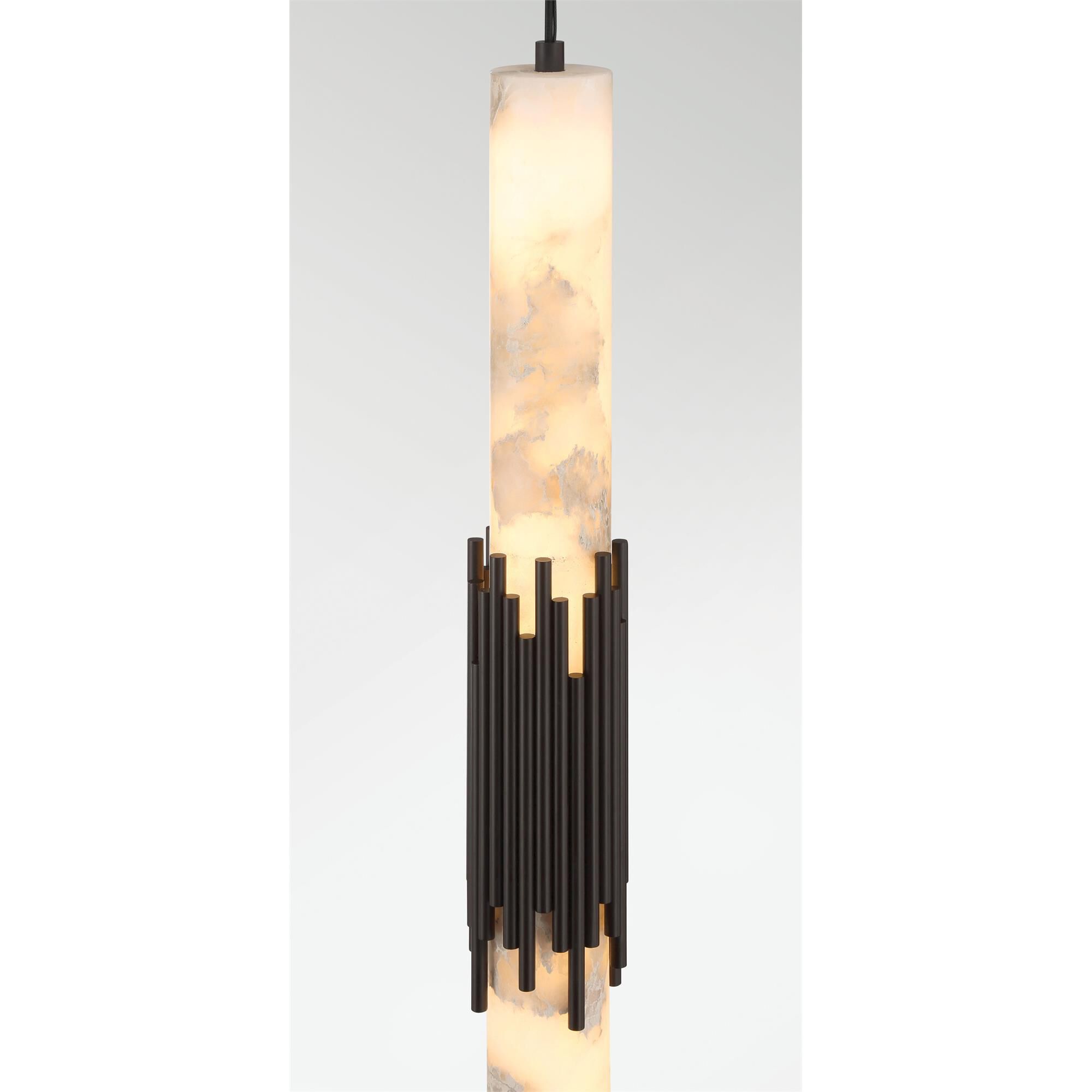 Shown in Urban Bronze finish and Alabaster glass