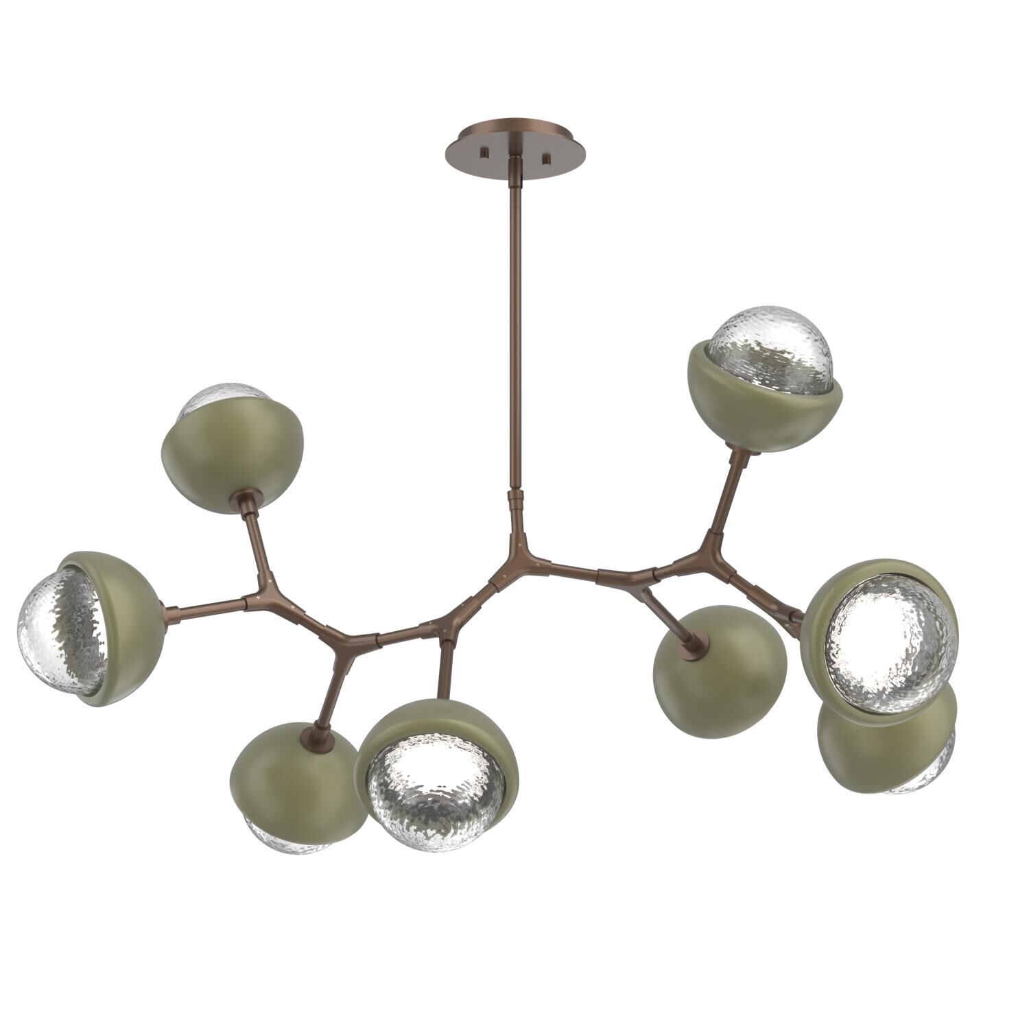 Levi Wilson Cabochon 38 Inch Linear Suspension Light by Hammerton Studio