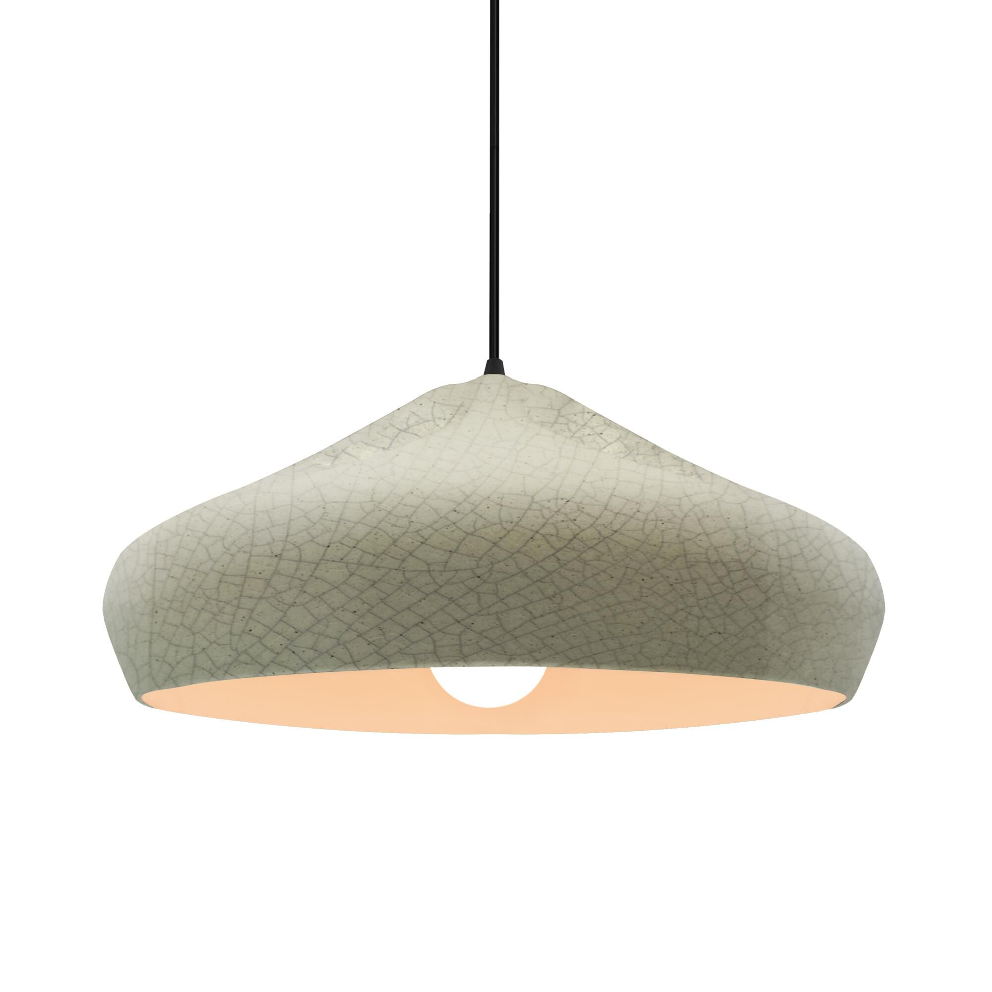 Shown in Matte Black finish and Celadon Green Crackle shade