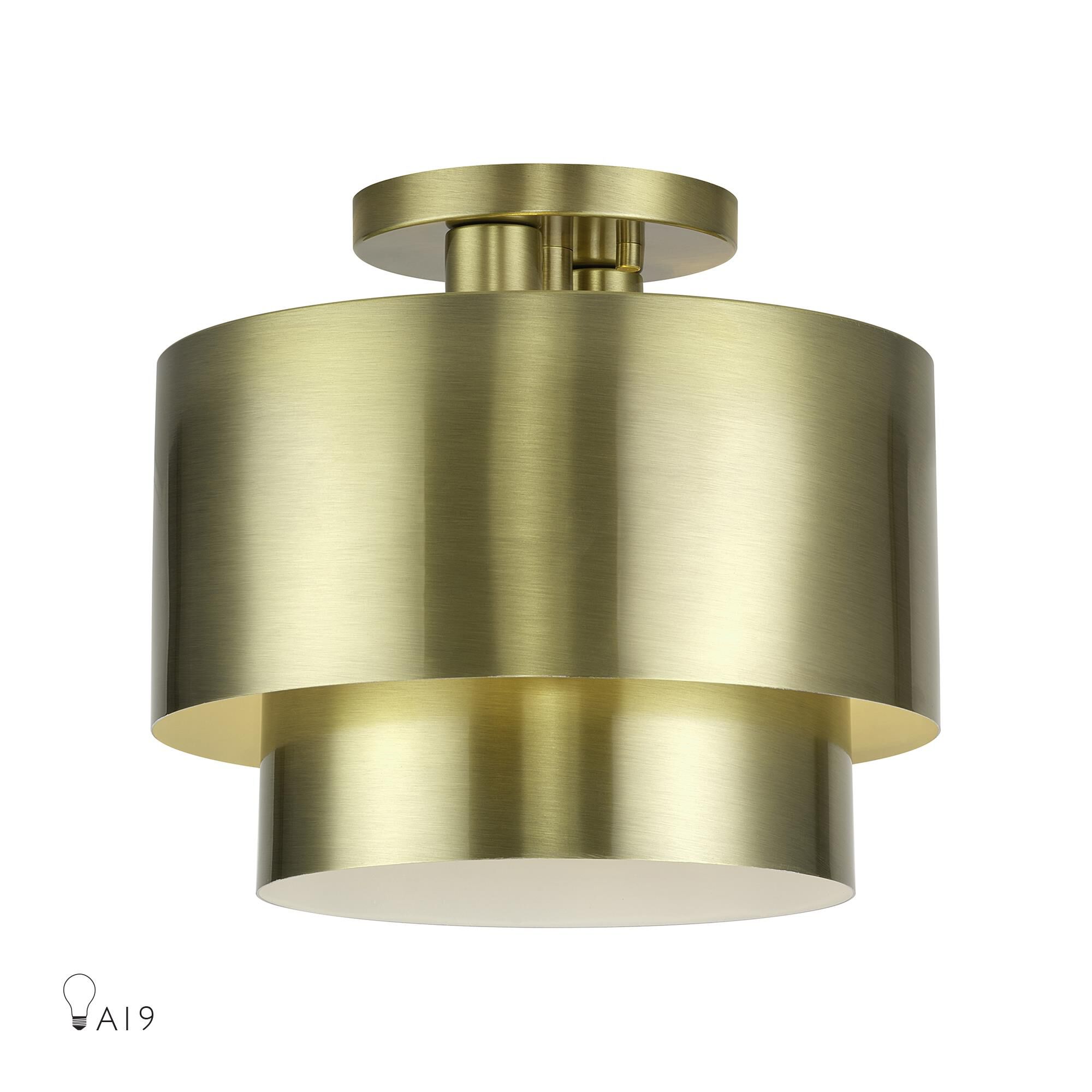 Zolana 12 Inch Semi Flush Mount by Livex Lighting