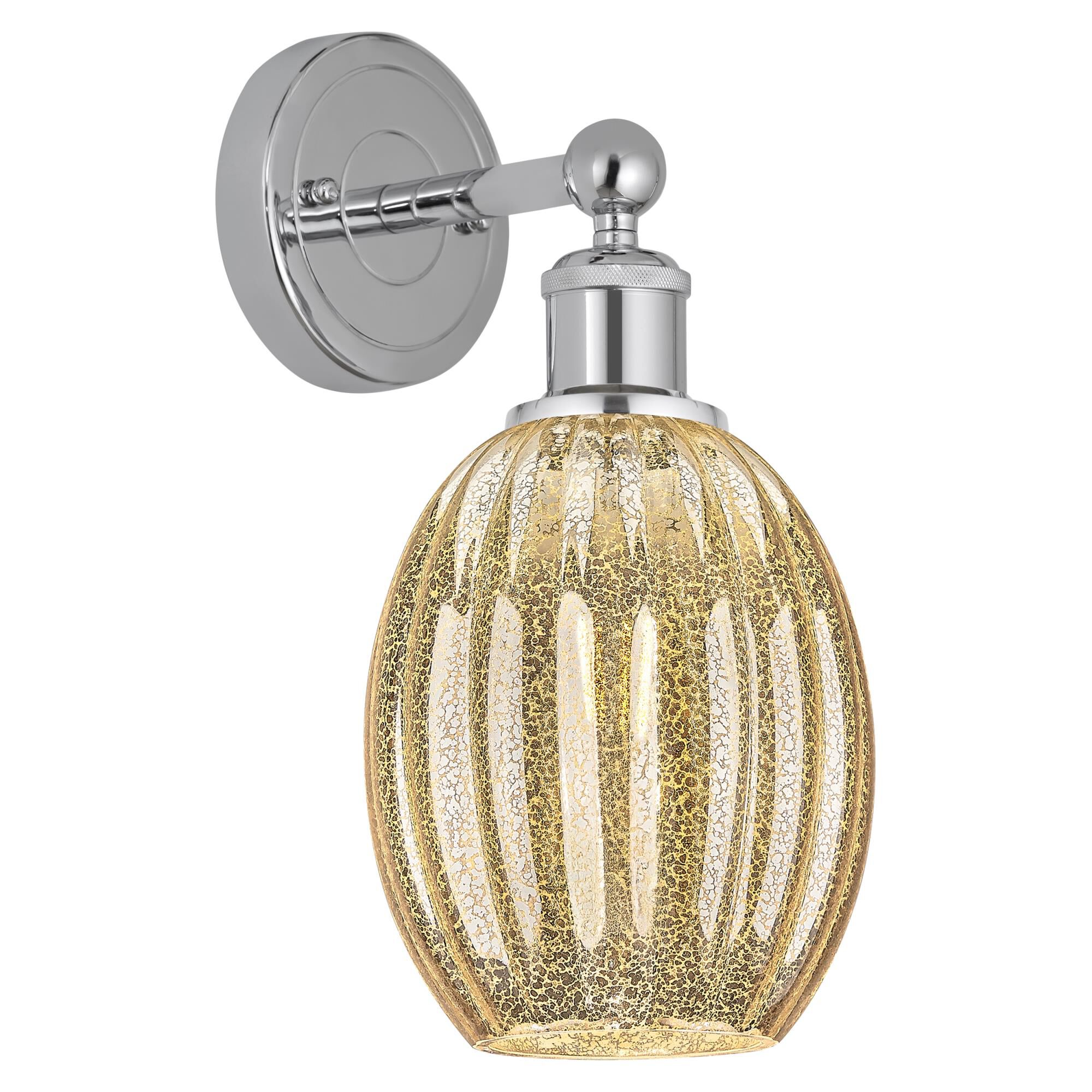 Shown in Polished Chrome finish and Mercury glass