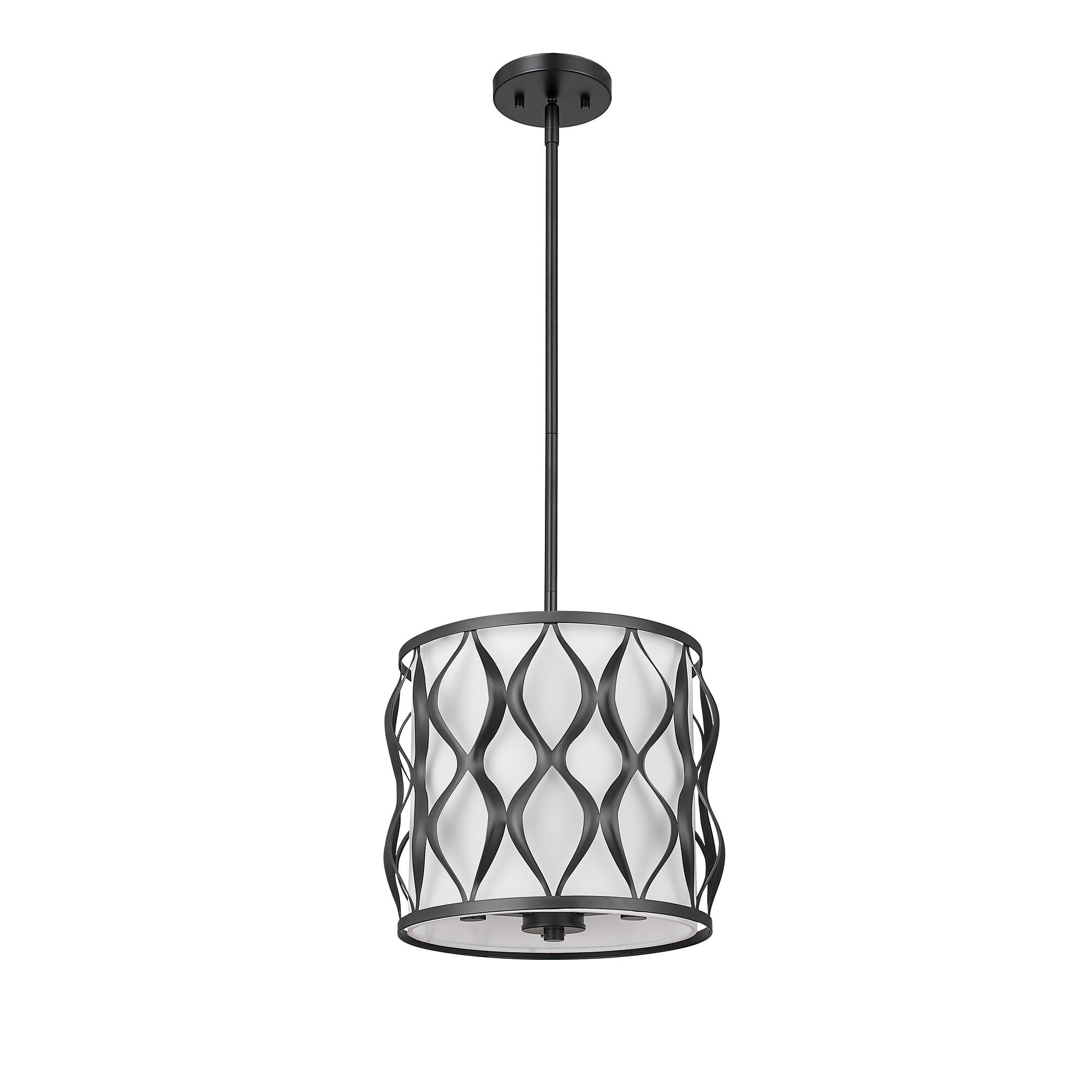 Shown in Matte Black finish and White glass