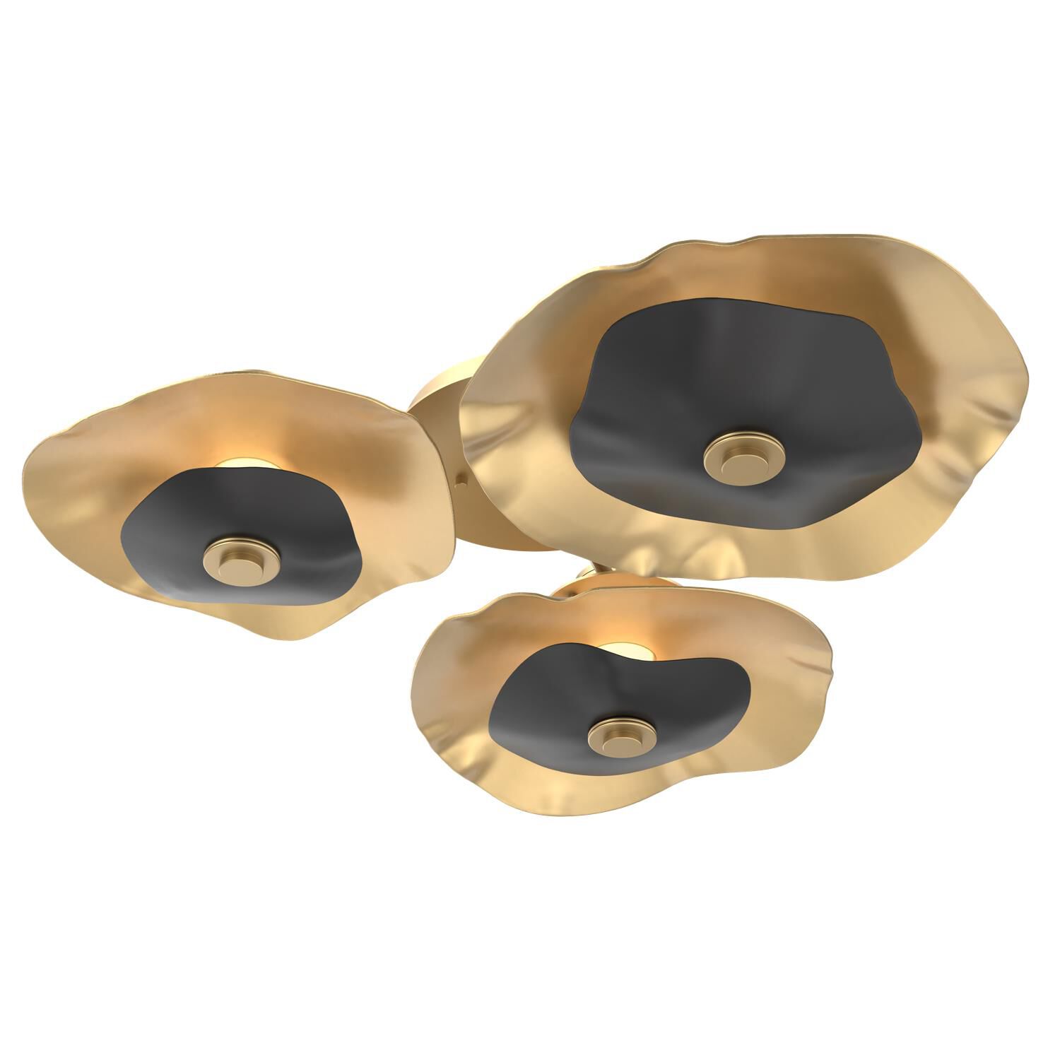 Shown in Gilded Brass finish and Matte Black accent