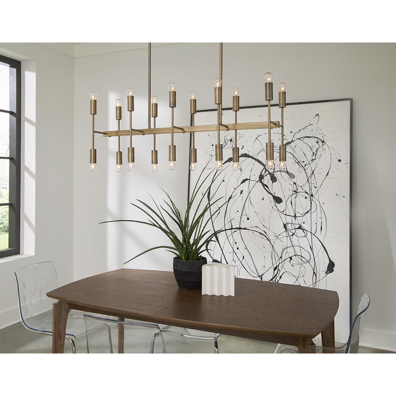 Perret 46 Inch 20 Light Linear Suspension Light by Trend Lighting