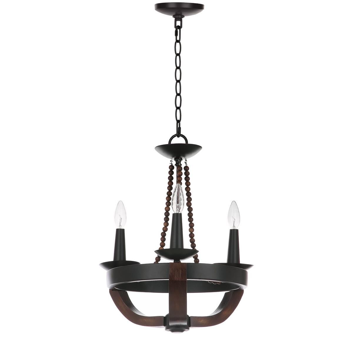 Lucero Adjustable 17 Inch 3 Light Mini Chandelier by Safavieh