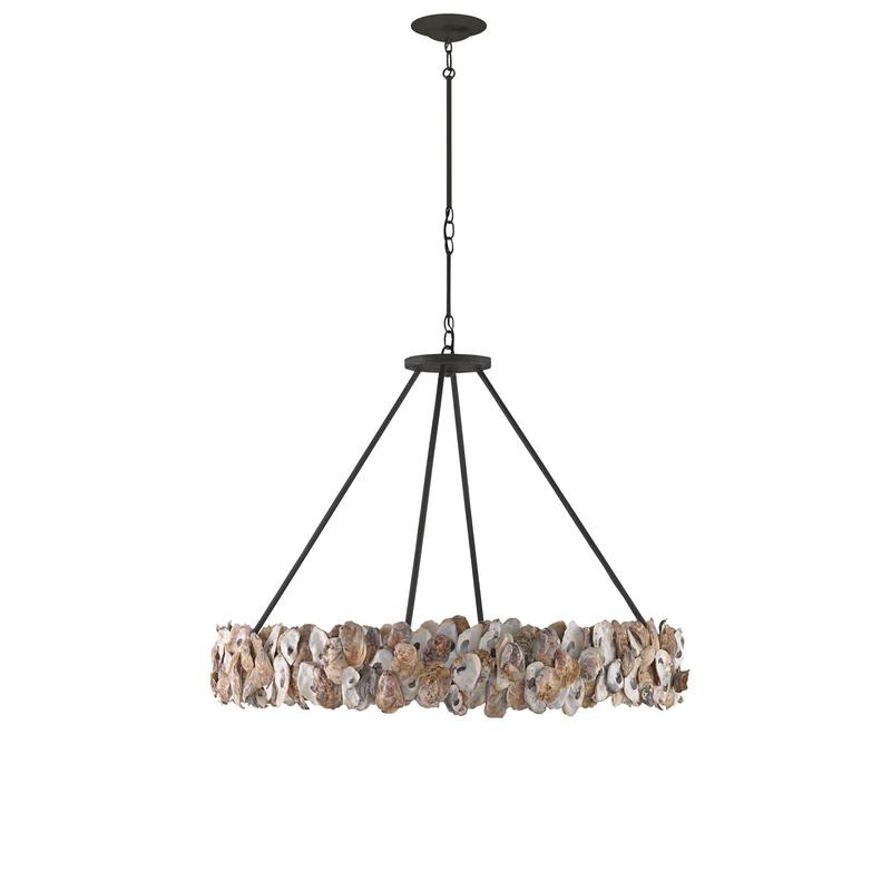 Oyster Large Chandelier by Currey & Company