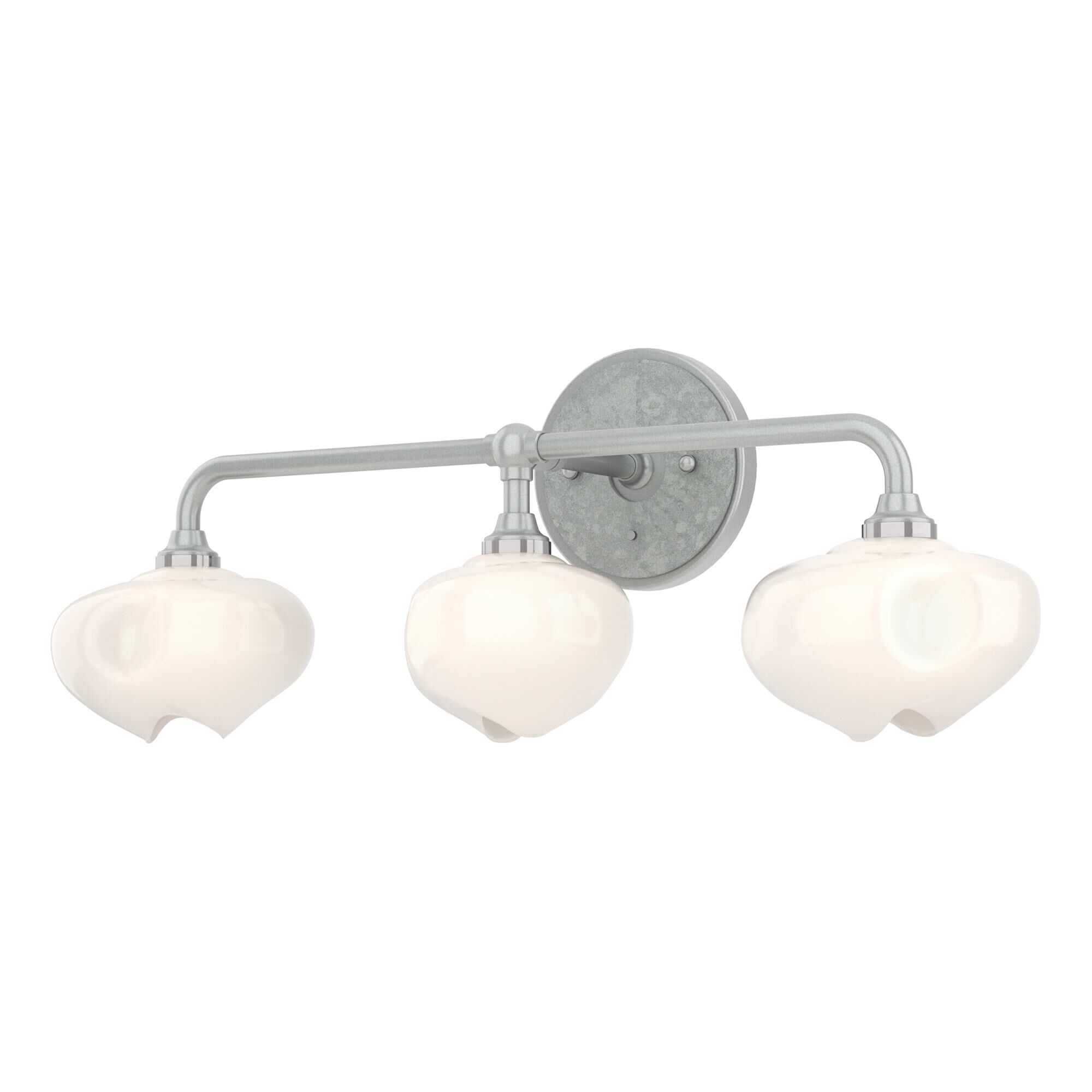 Shown in Vintage Platinum finish and Frosted glass and Vintage Platinum accent