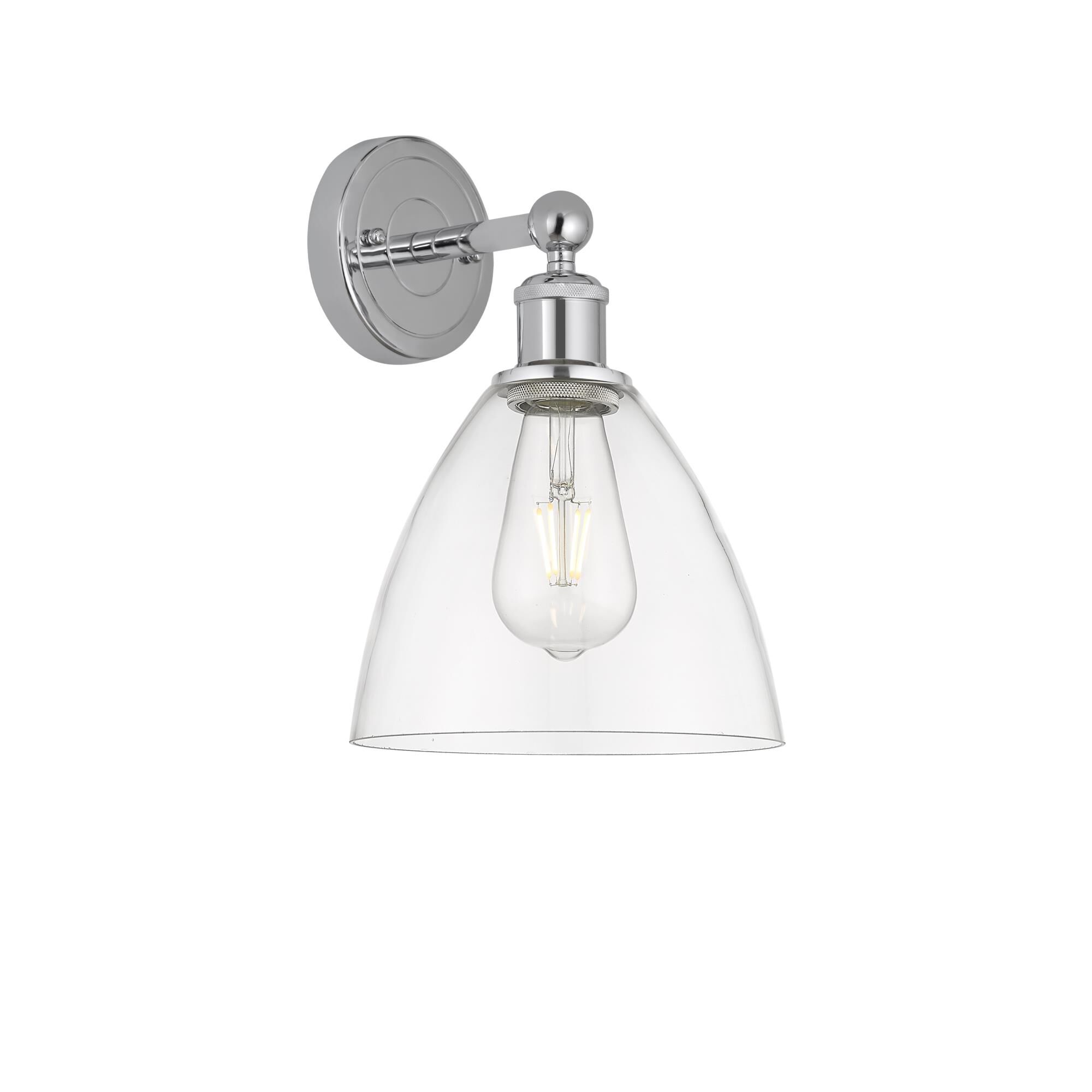 Shown in Polished Chrome, Clear finish and Clear glass and Clear Glass shade