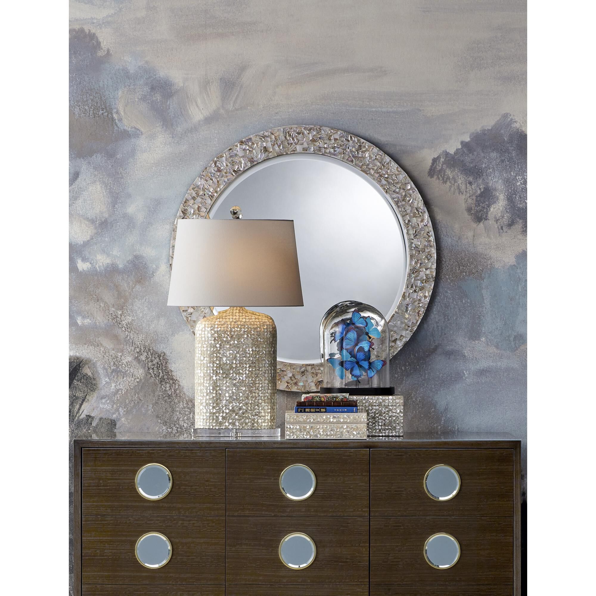 Shown in White finish and White Linen shade