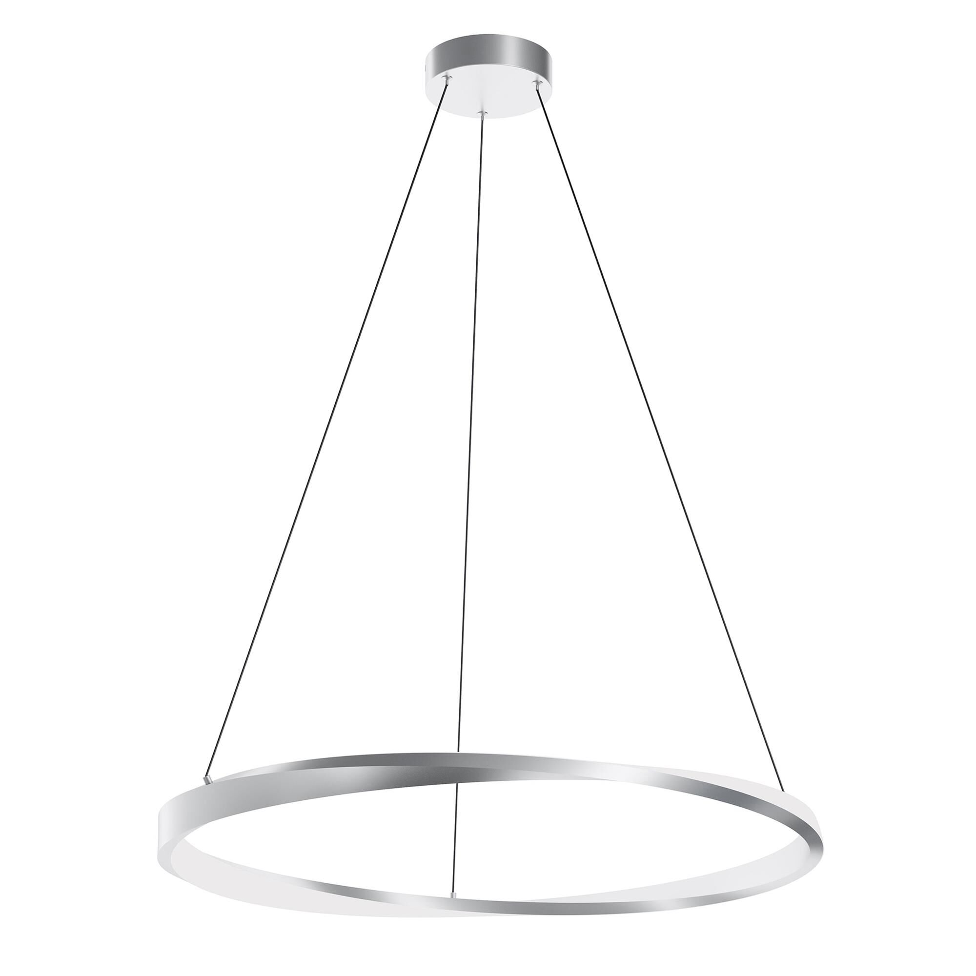 Shown in Satin Nickel finish and White shade