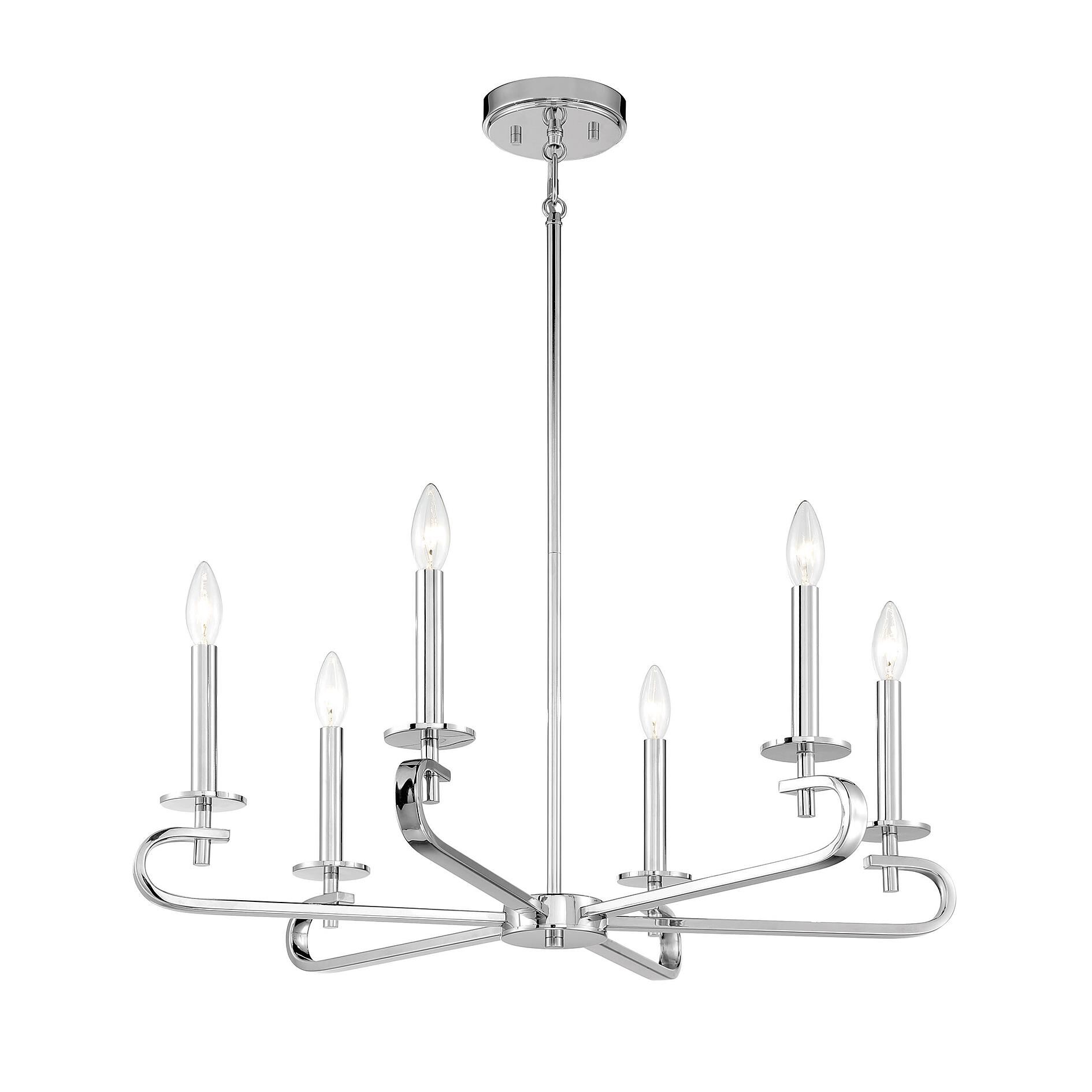 Torino 28 Inch 6 Light Chandelier by Savoy House