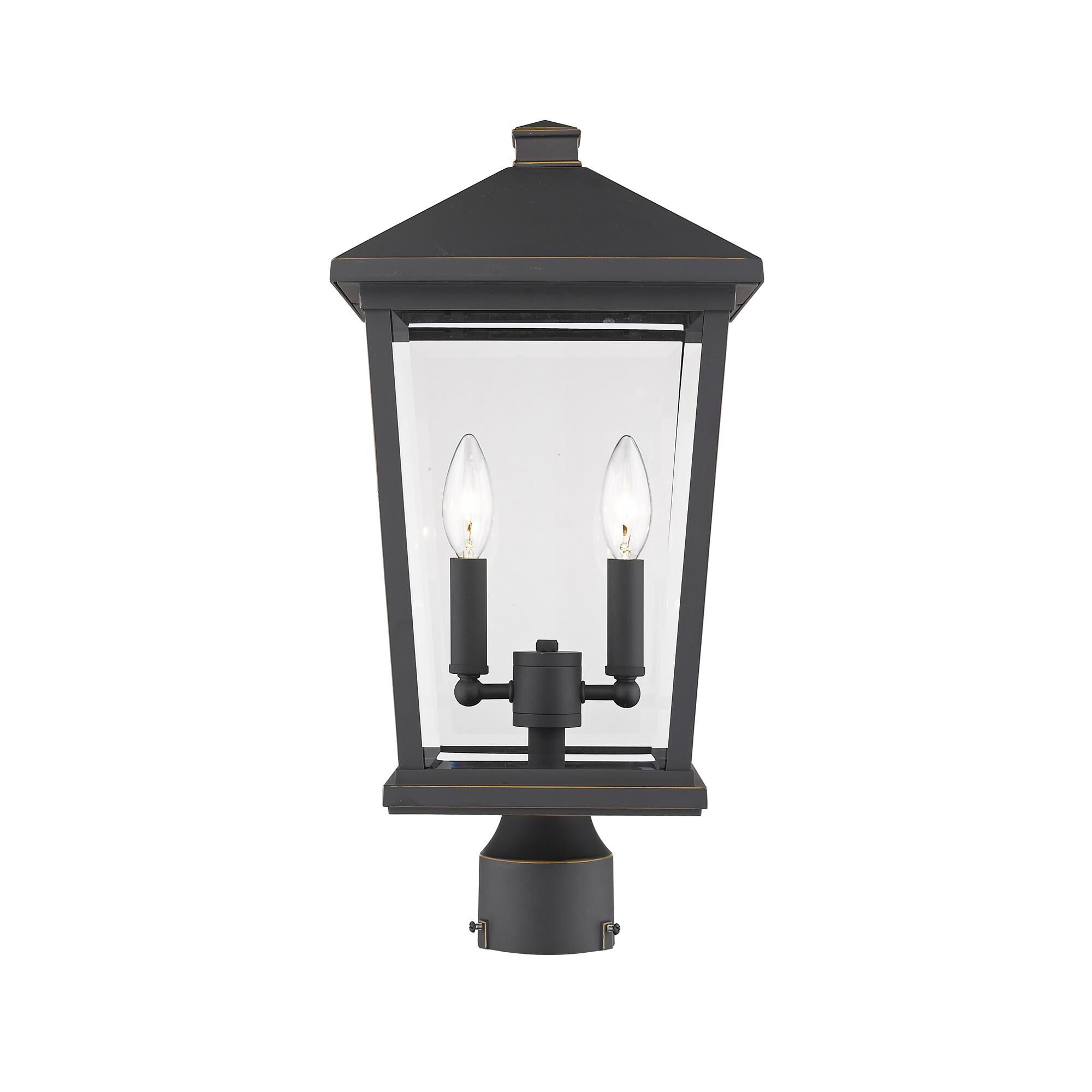 Shown in Oil Rubbed Bronze finish and Glass shade