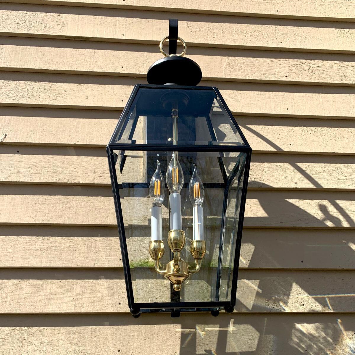 Olde 28 Inch Tall 3 Light Outdoor Wall Light by Norwell