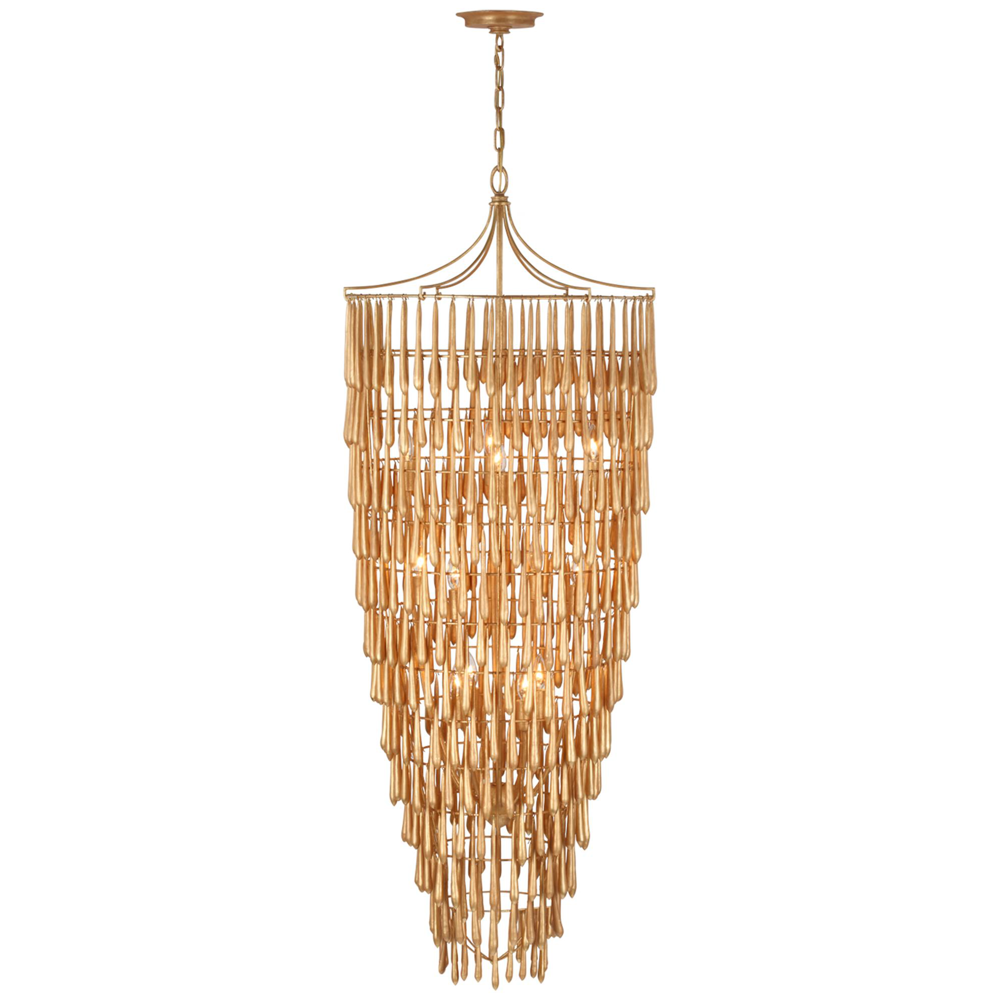 Shown in Antique Gold Leaf finish and No Option shade