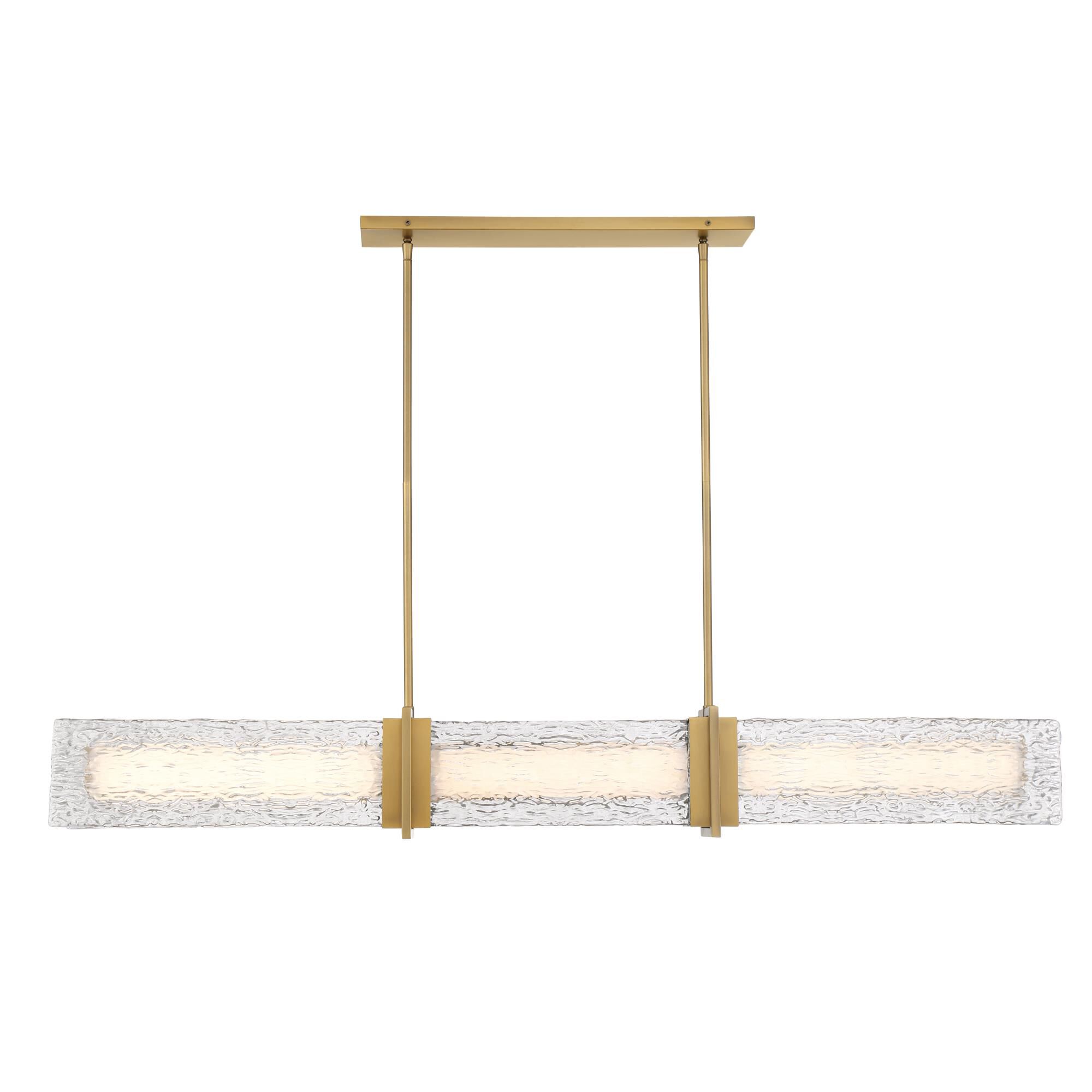 Shown in Legacy Brass finish and Clear glass and Textured Glass shade