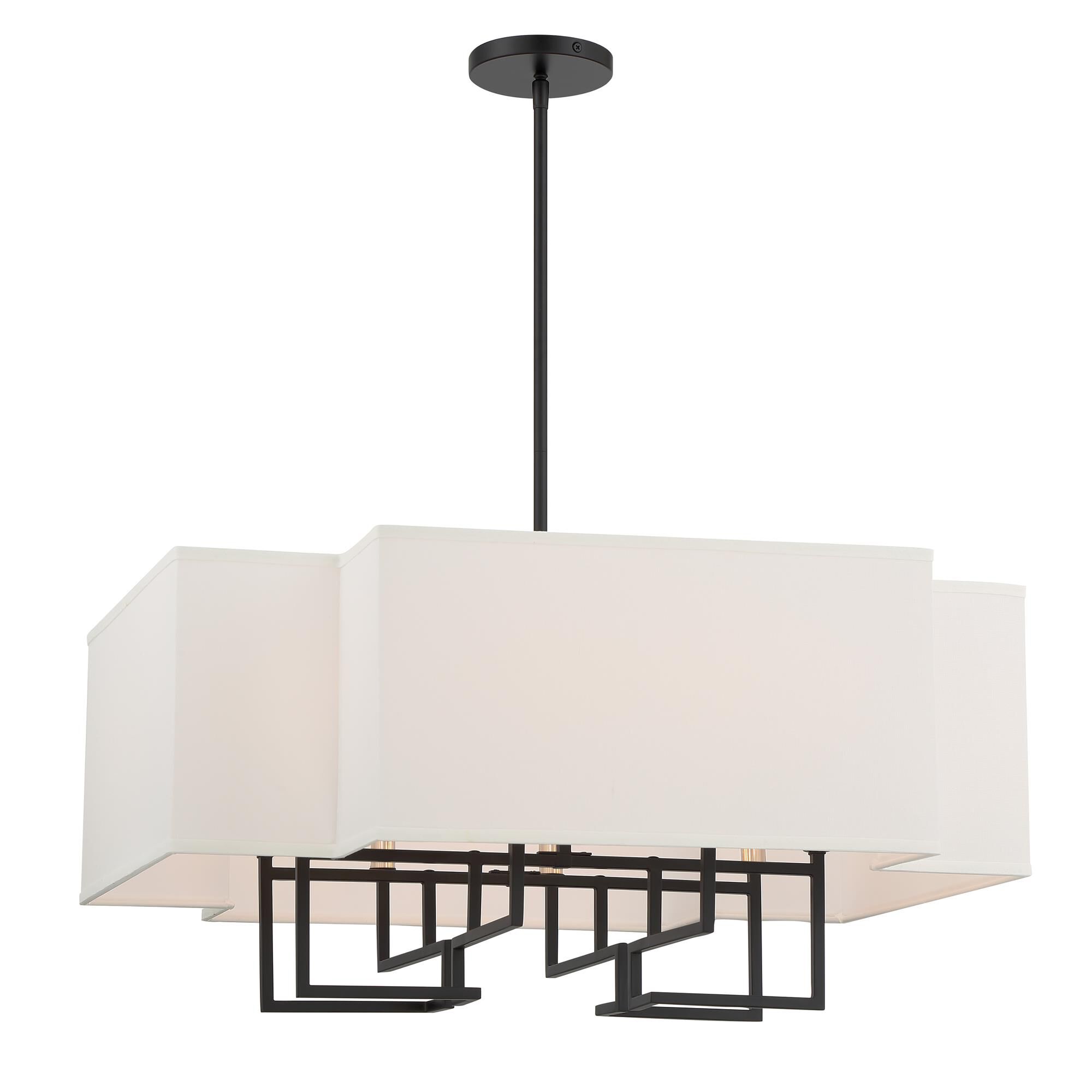 Shown in Coal with Polished Nickel Highlight finish and White Linen shade