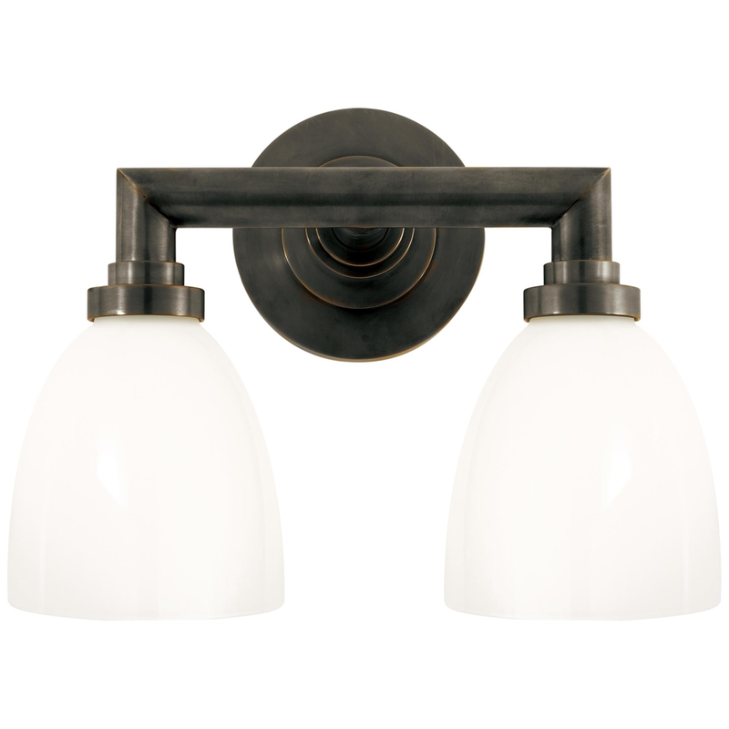 Chapman & Myers Wilton 13 Inch 2 Light Bath Vanity Light by Visual Comfort Signature Collection