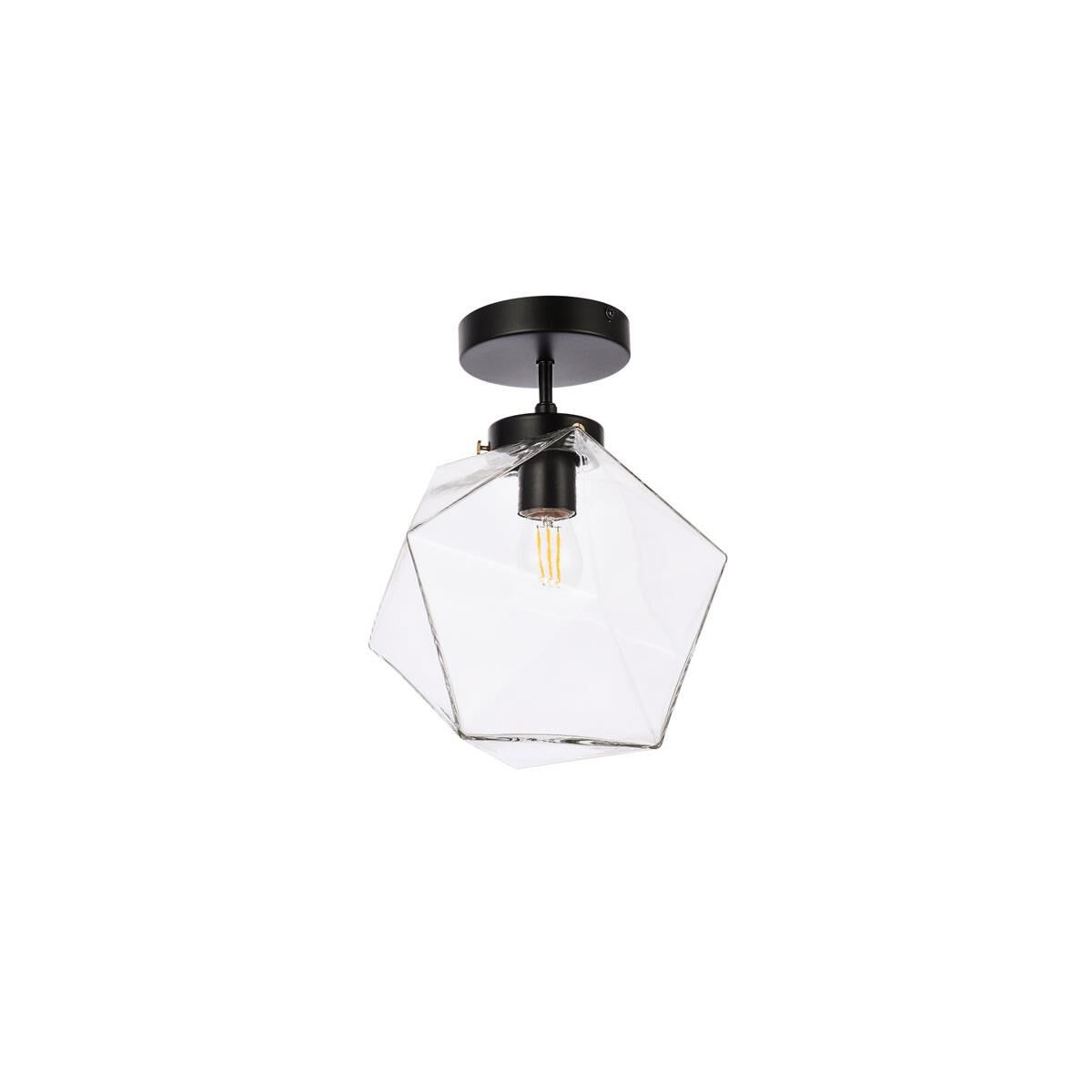 Lawrence 10 Inch Semi Flush Mount by Elegant Lighting
