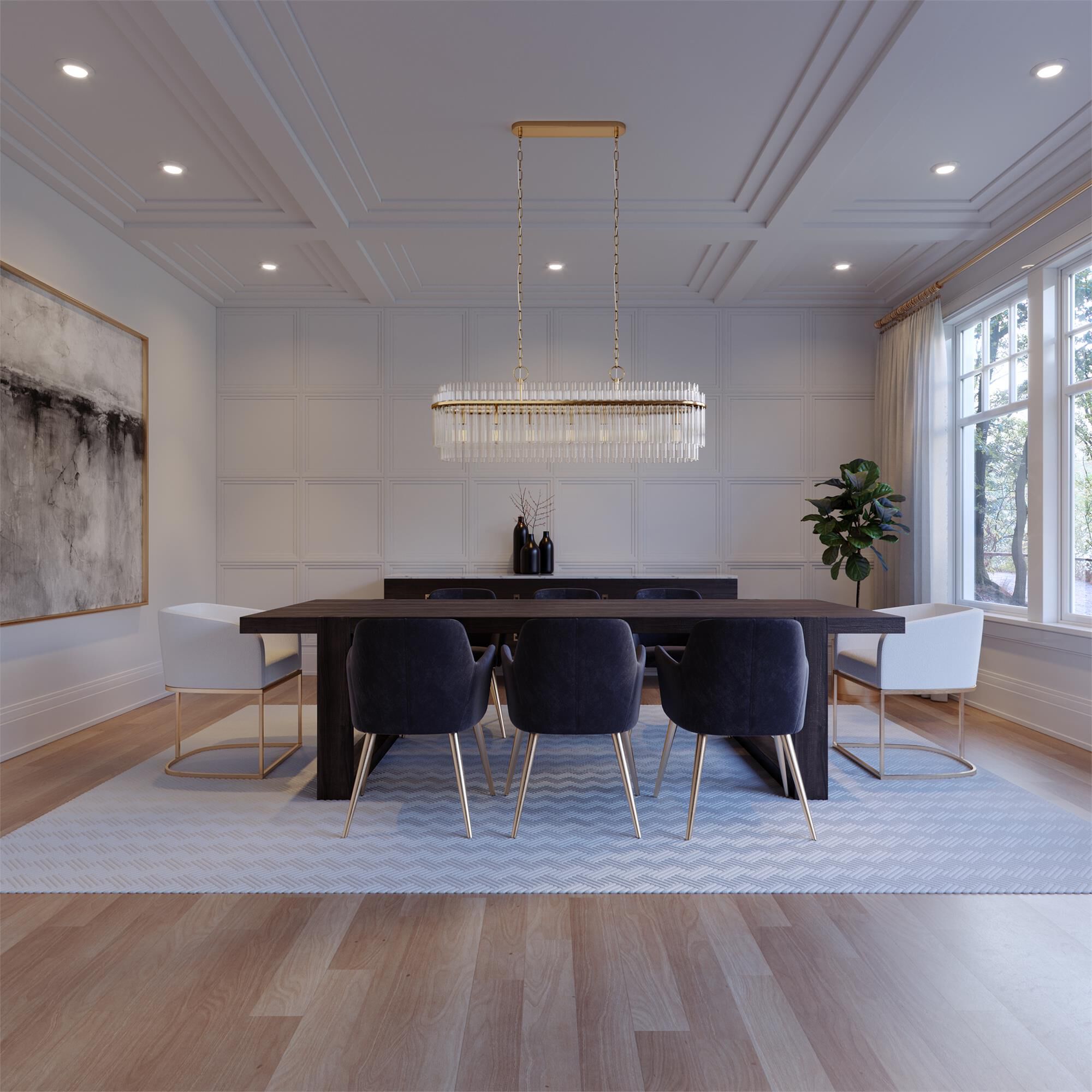 Chapman & Myers Beckett Medium Linear Chandelier,