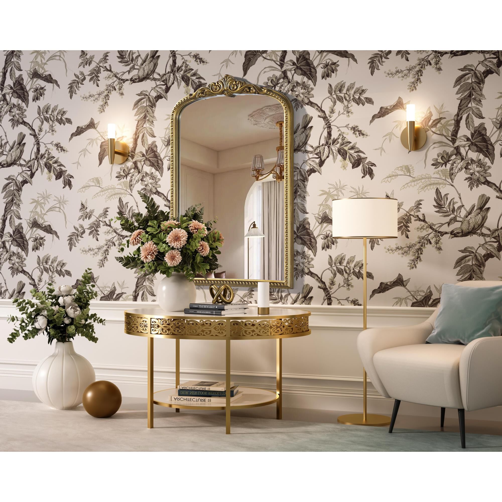 Naomi 36 Inch Decorative Mirror by Elegant Decor