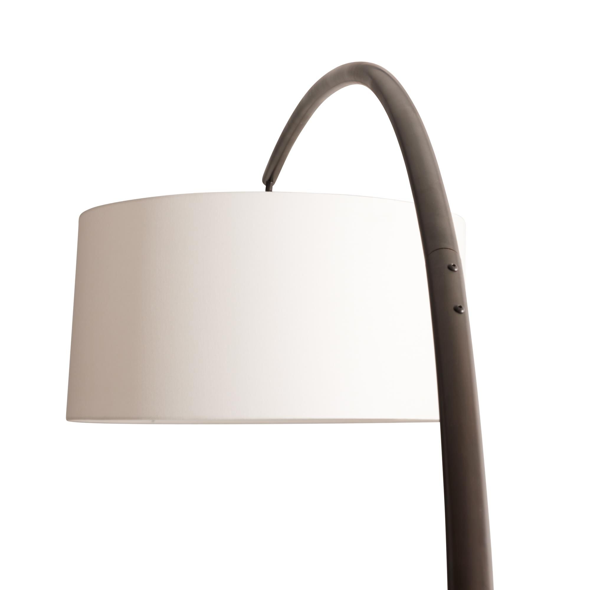 Shown in English Bronze finish and Linen shade