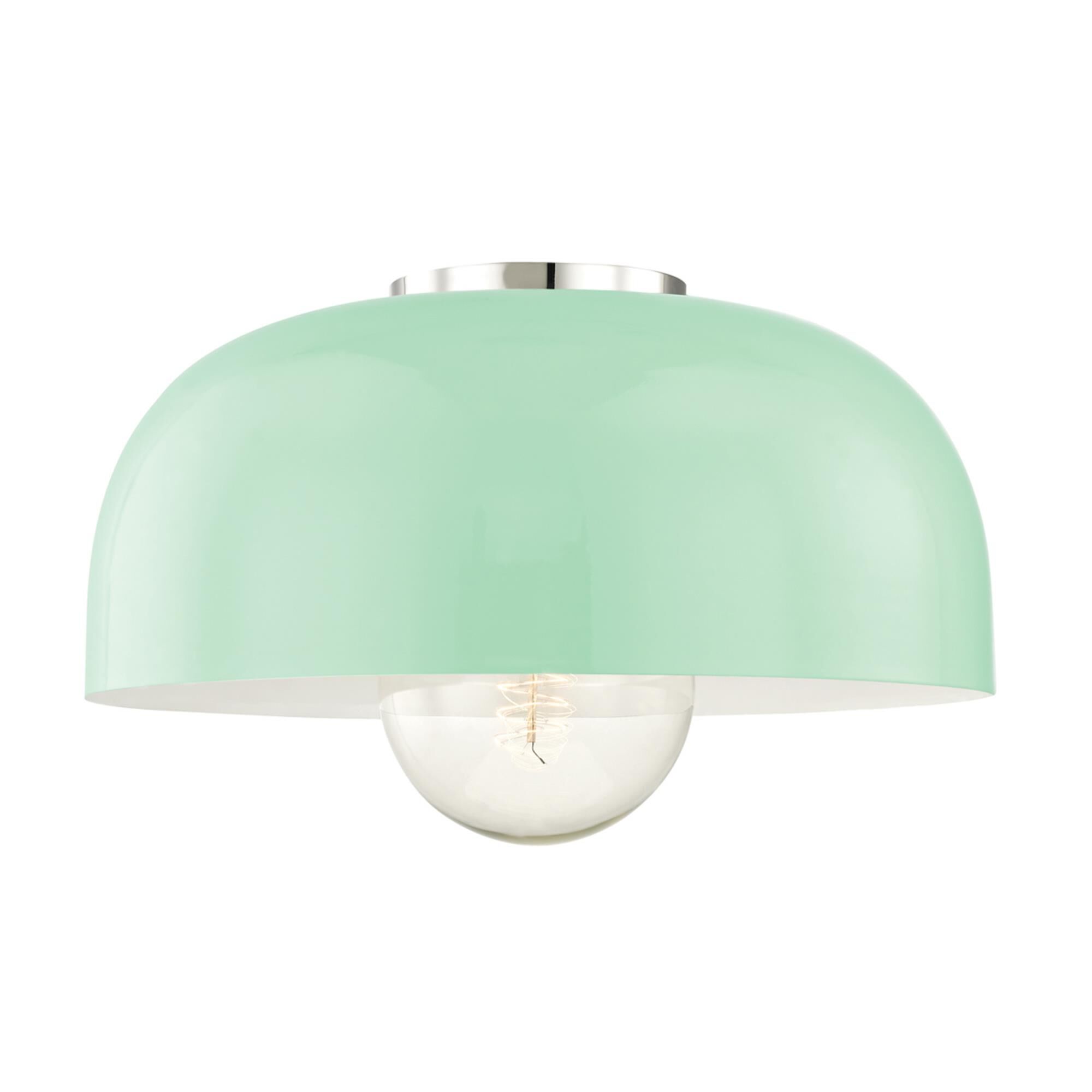 Shown in Polished Nickel-Mint finish and Mint Metal shade