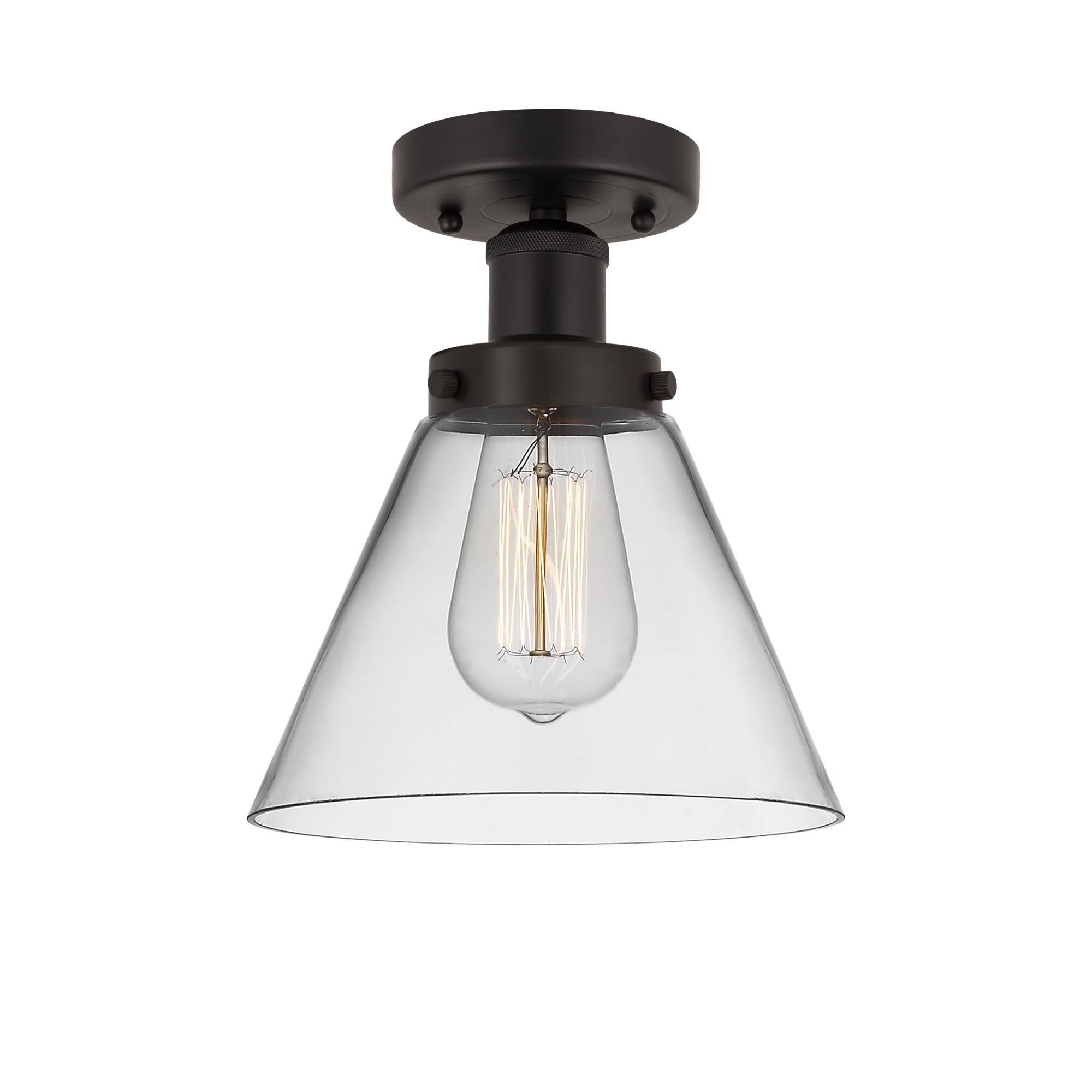 Shown in Oil Rubbed Bronze, Clear finish and Clear glass and Clear Glass shade