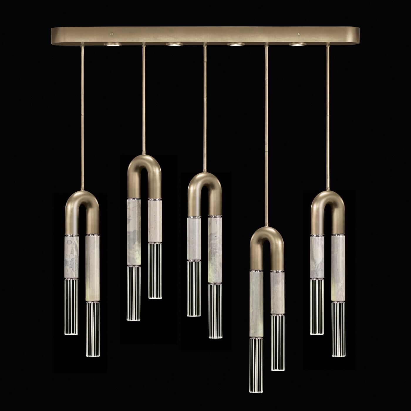 Antonia Linear Suspension Light by Fine Art Handcrafted Lighting